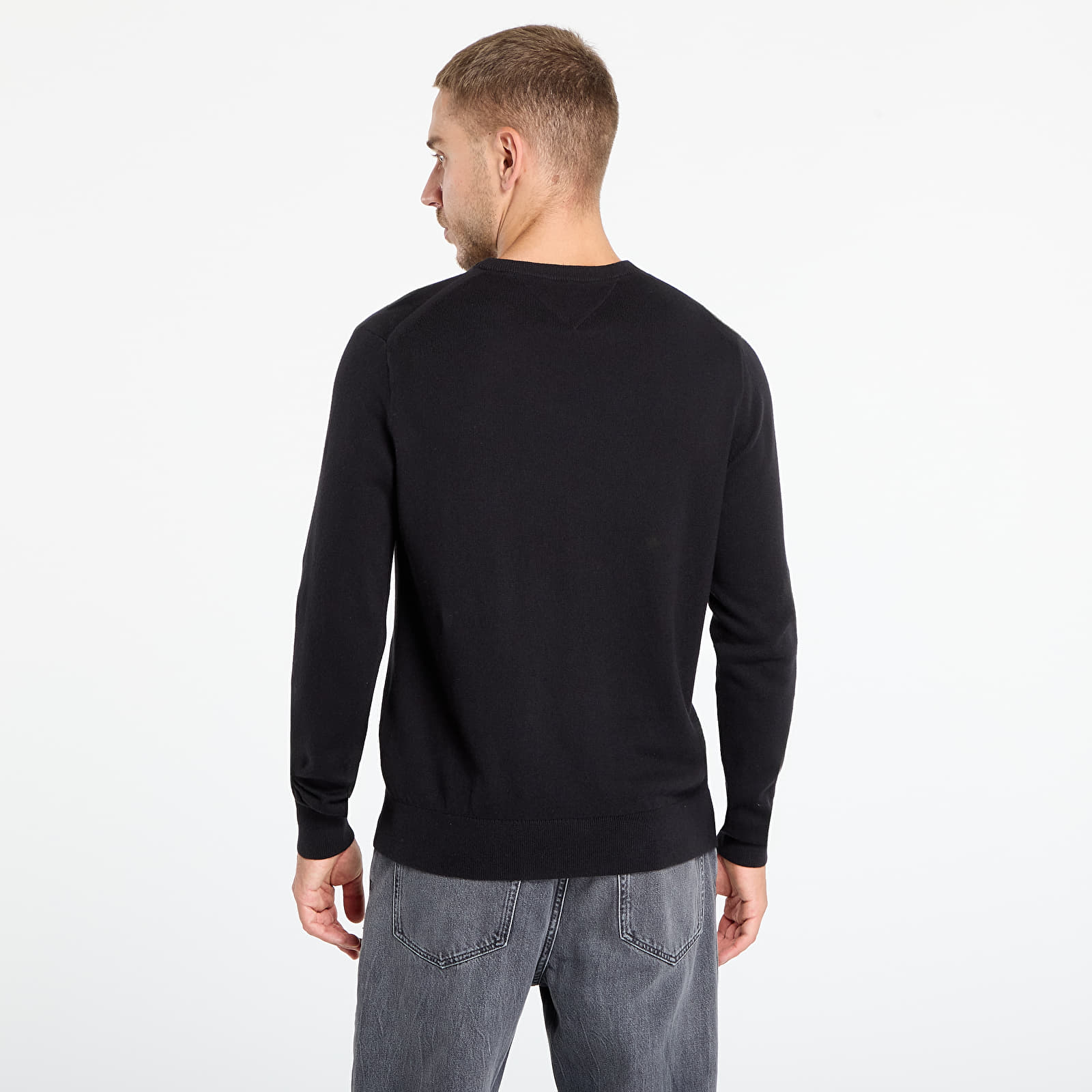 Tröjor Tommy Hilfiger Pima Org Cotton Cashmere Crew Neck Black