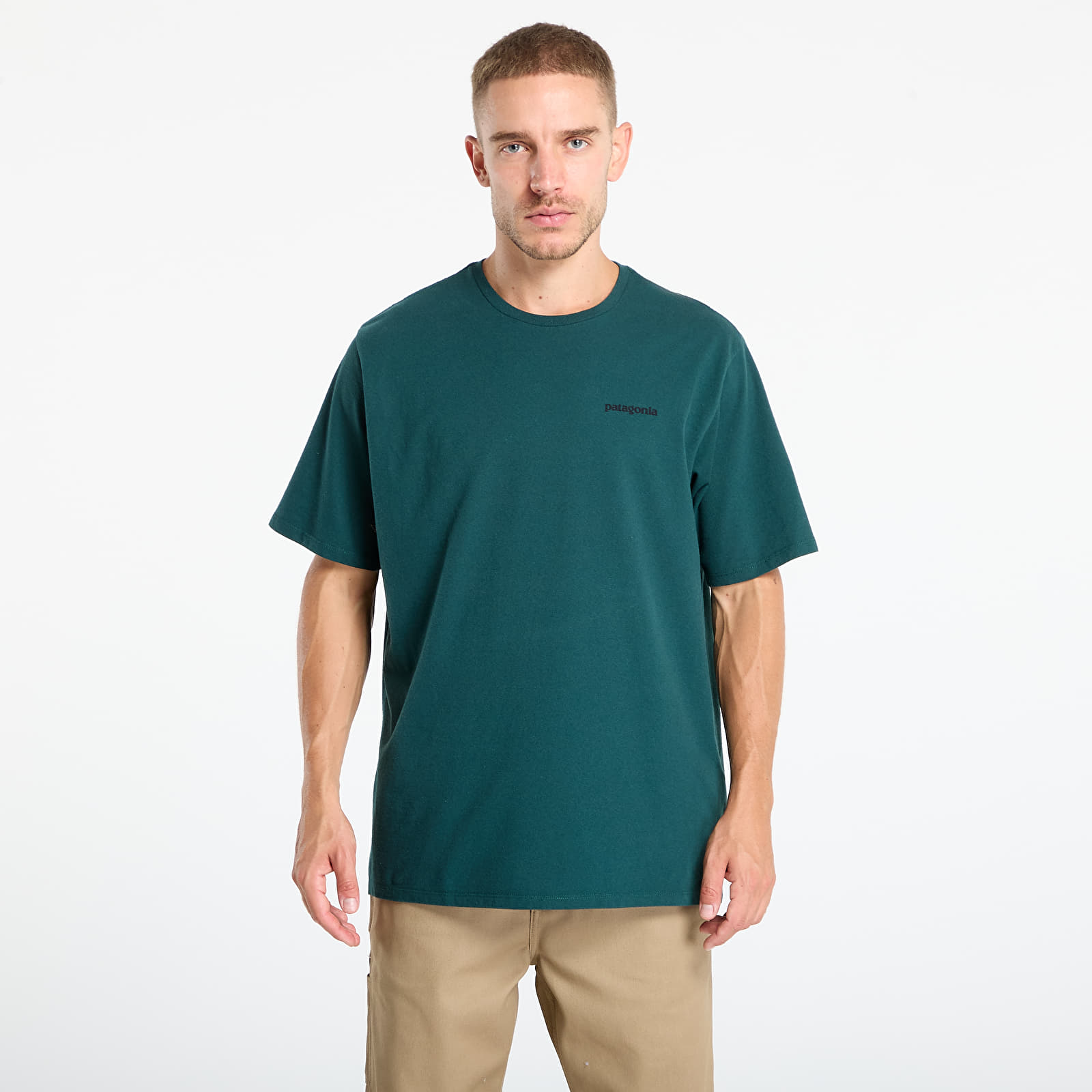 Trička Pataognia M's P-6 Logo Responsibili-Tee Cascade Green