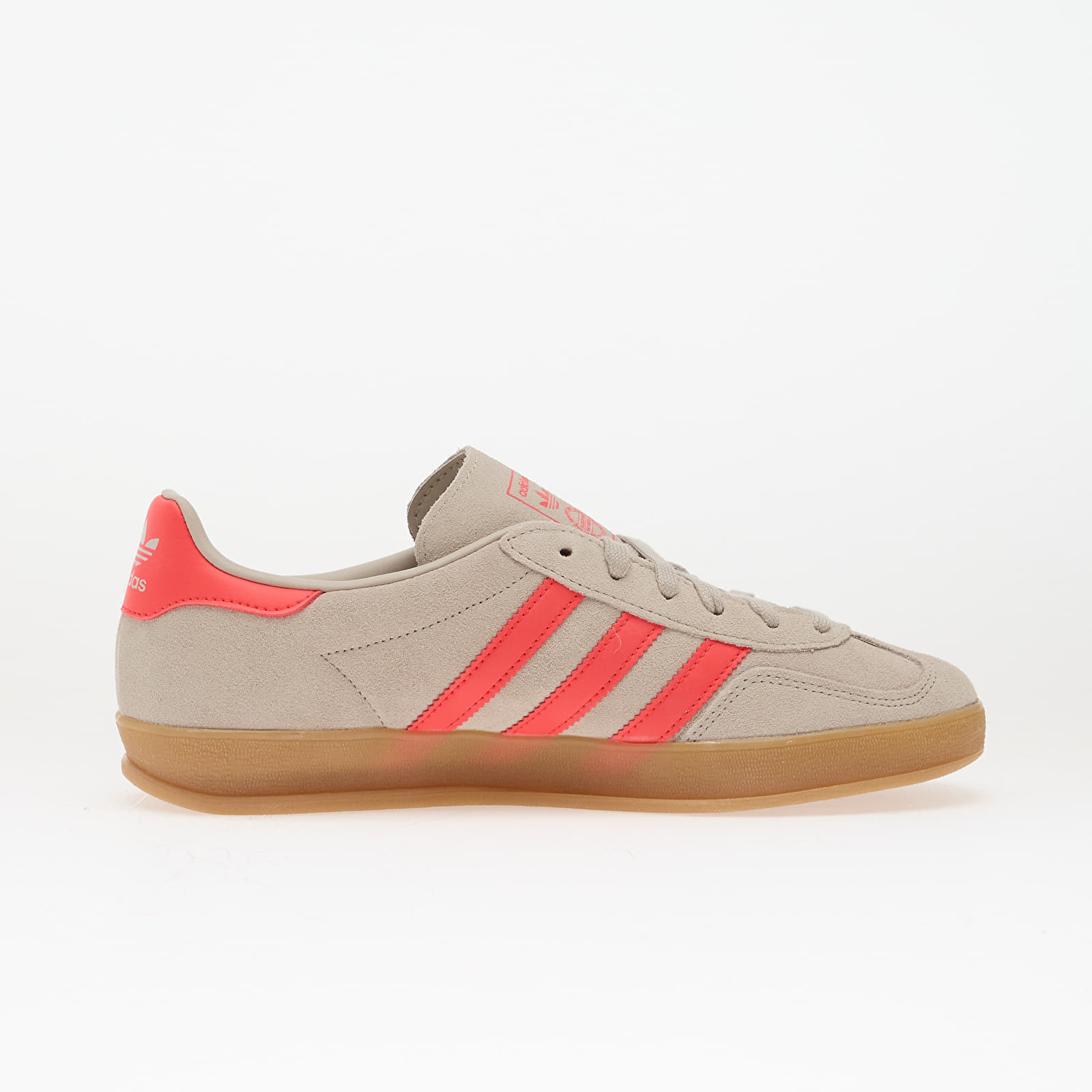 Men's sneakers and shoes adidas Gazelle Indoor Wonder Aluminium/ Lucid Red/ Ftw White