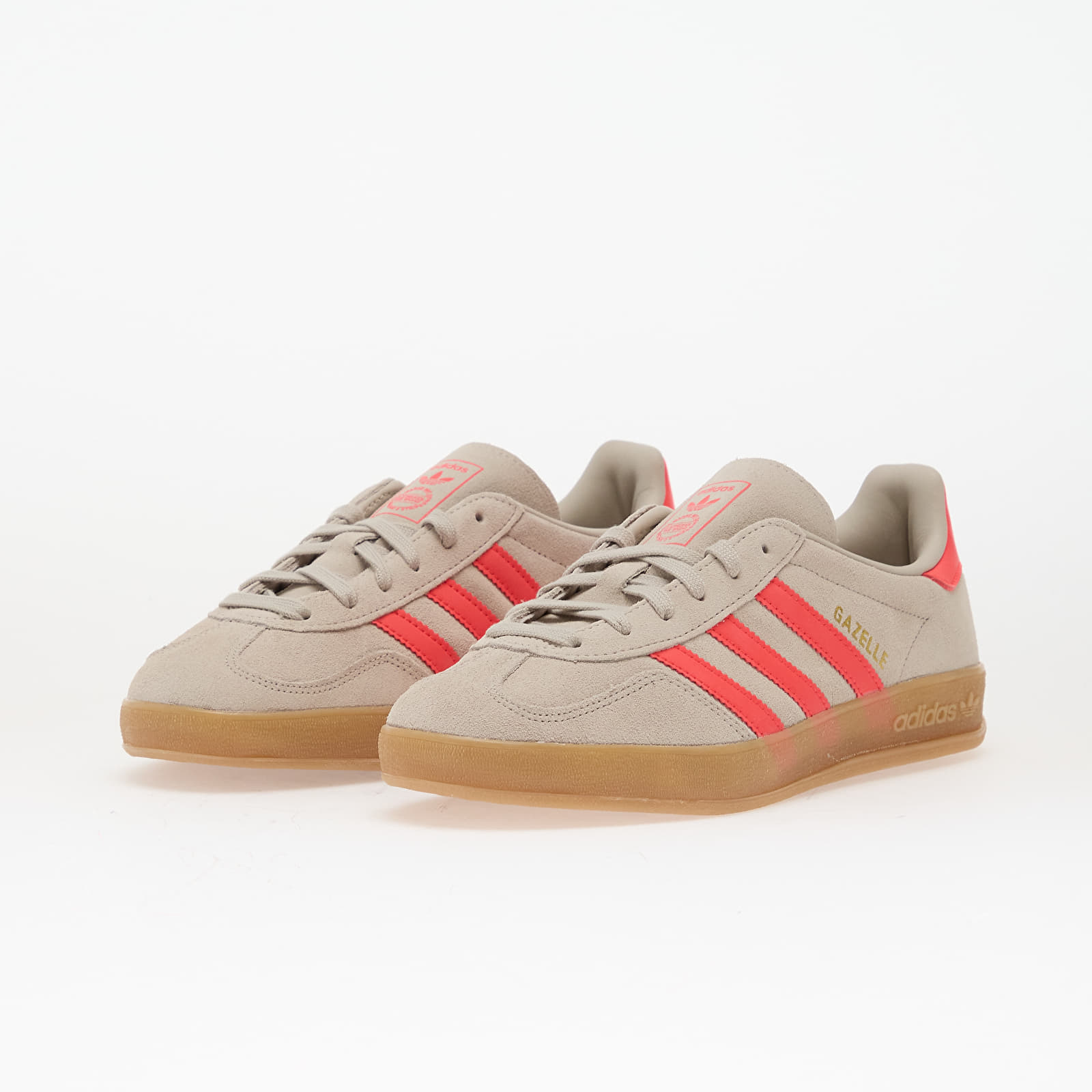 Men's sneakers and shoes adidas Gazelle Indoor Wonder Aluminium/ Lucid Red/ Ftw White