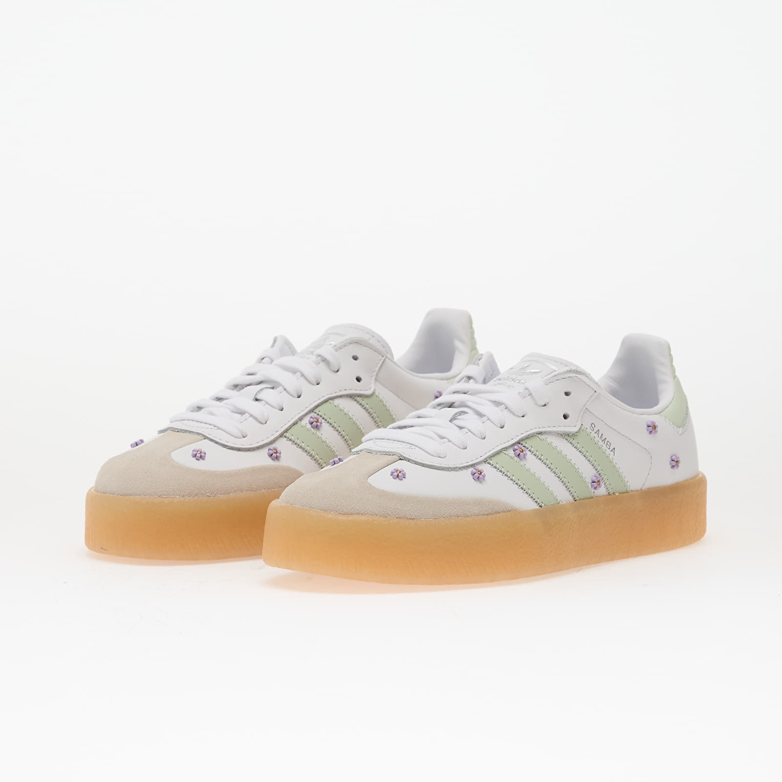 Women's sneakers and shoes adidas Sambae W Ftw White/ Linen Green/ Gum