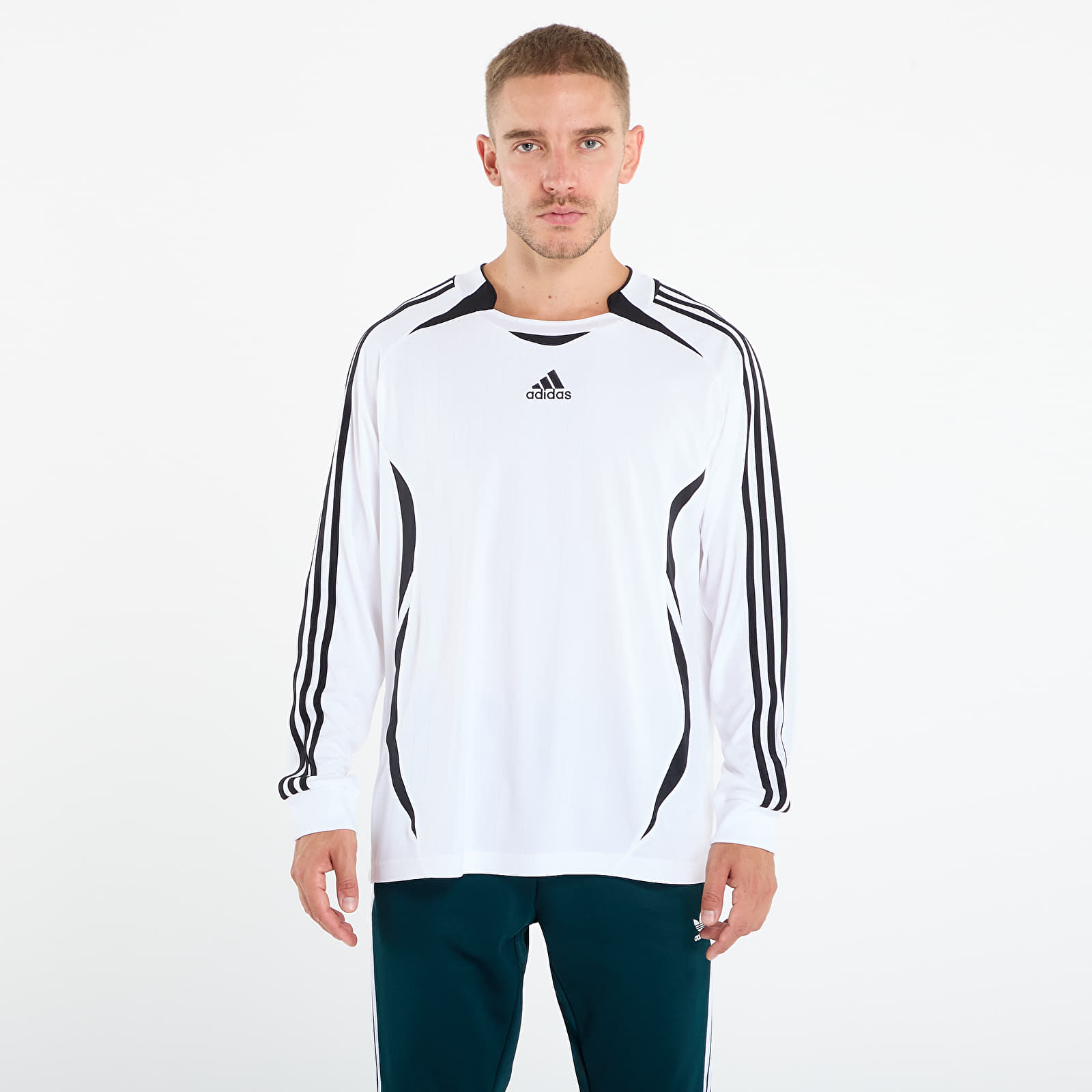 Men's T-shirts adidas Teamgeist Adicolor Long Sleeve T-Shirt White