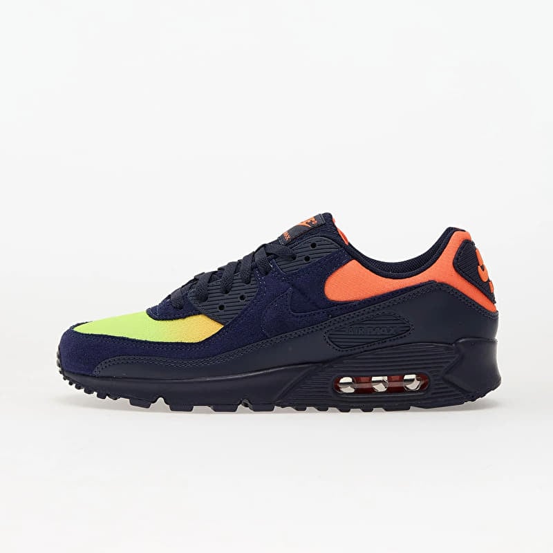 Nike Air Max 90 Lemon Venom/ Blackened Blue-Hyper Crimson-Laser Orange