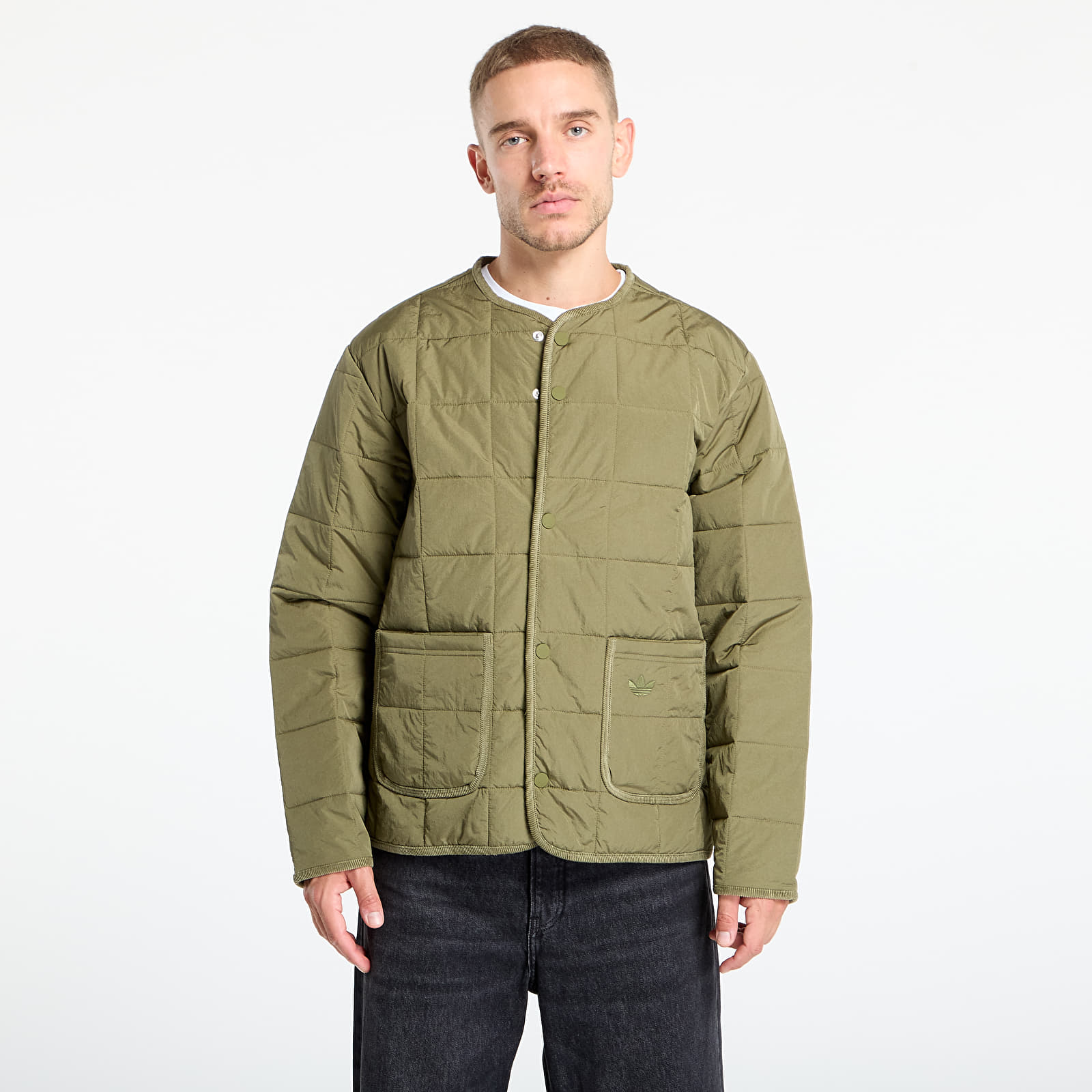 Miesten takit adidas Originals Quilted Jacket Focus Olive