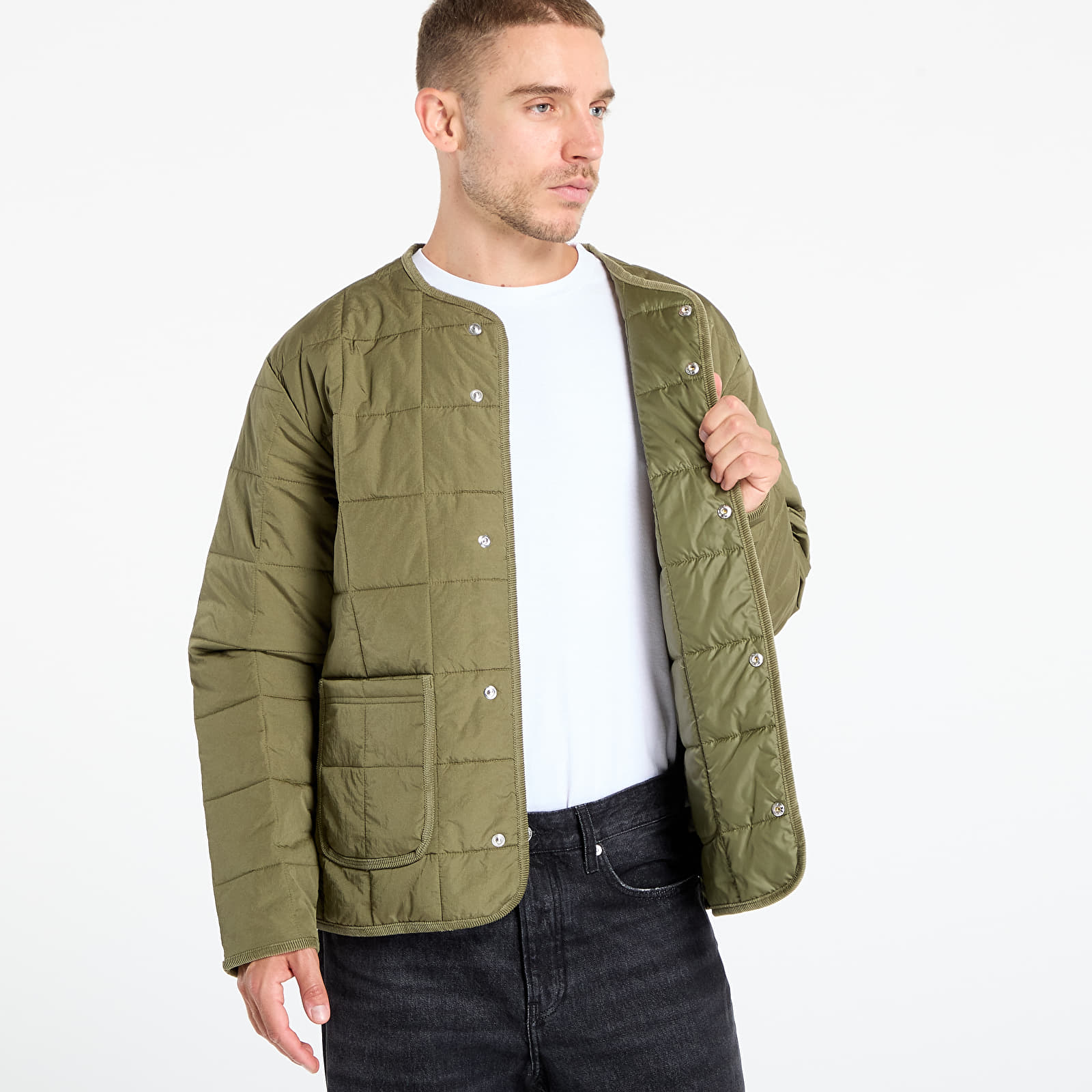 Miesten takit adidas Originals Quilted Jacket Focus Olive