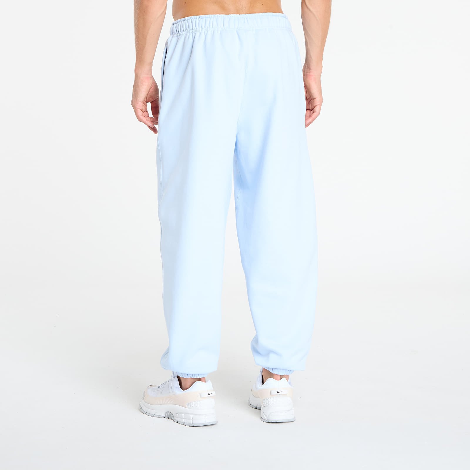 Joggingbukser Nike Solo Swoosh Men's Cuffed Fleece Pants Celestine Blue/ Celestine Blue/ White