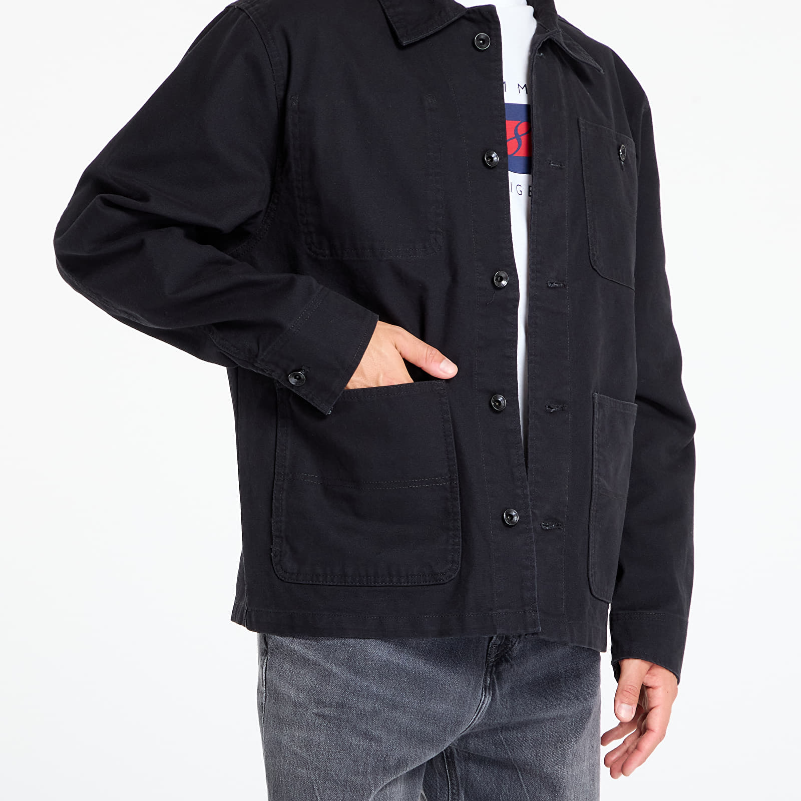 Bundy Vans Drill Chore Canvas Jacket Black