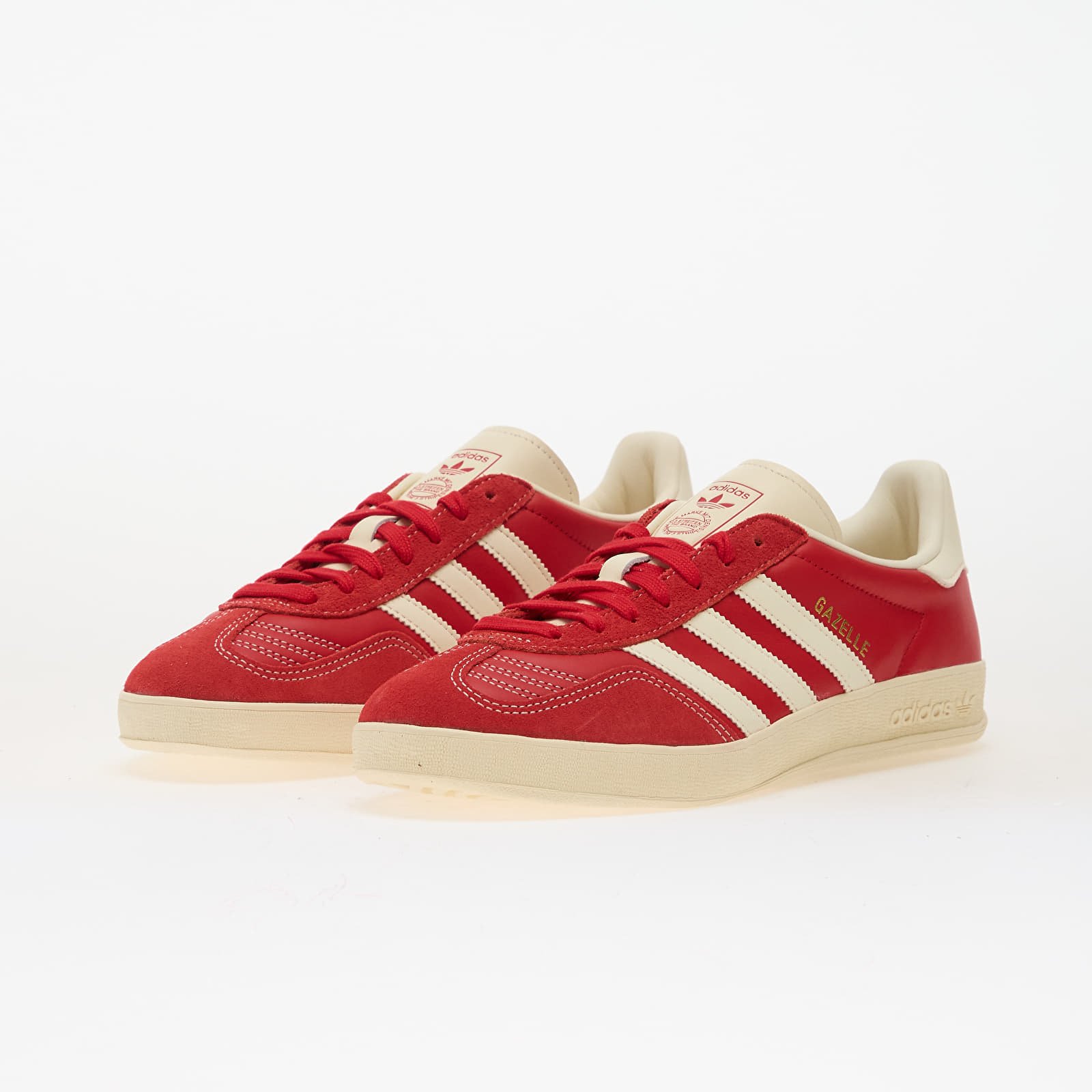 Men's sneakers and shoes adidas Gazelle Indoor Better Scarlet/ Crew White/ Gold Metallic