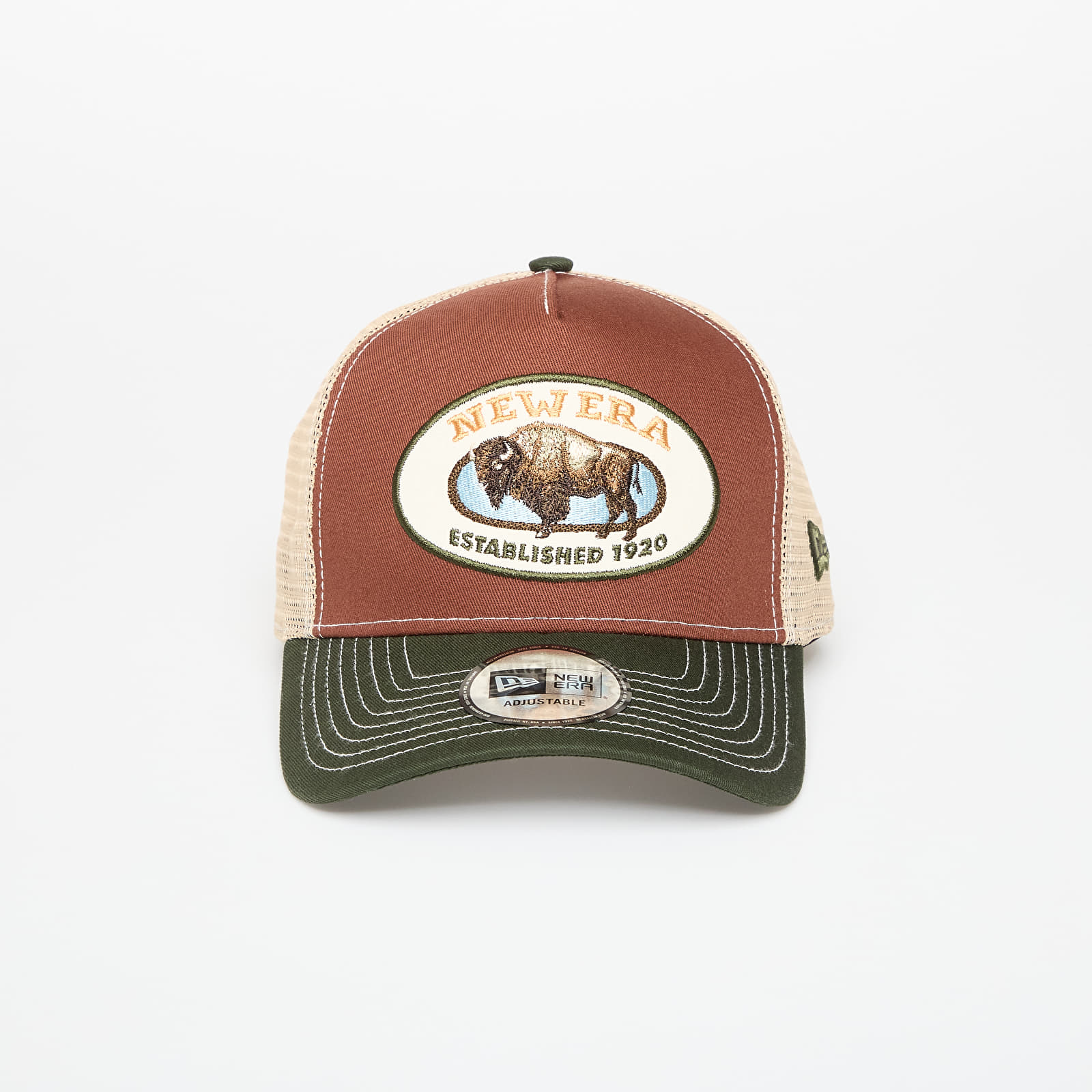 Pánské kšiltovky New Era 9FORTY Af Trucker Animal Patch Dark Seaweed/ Dau