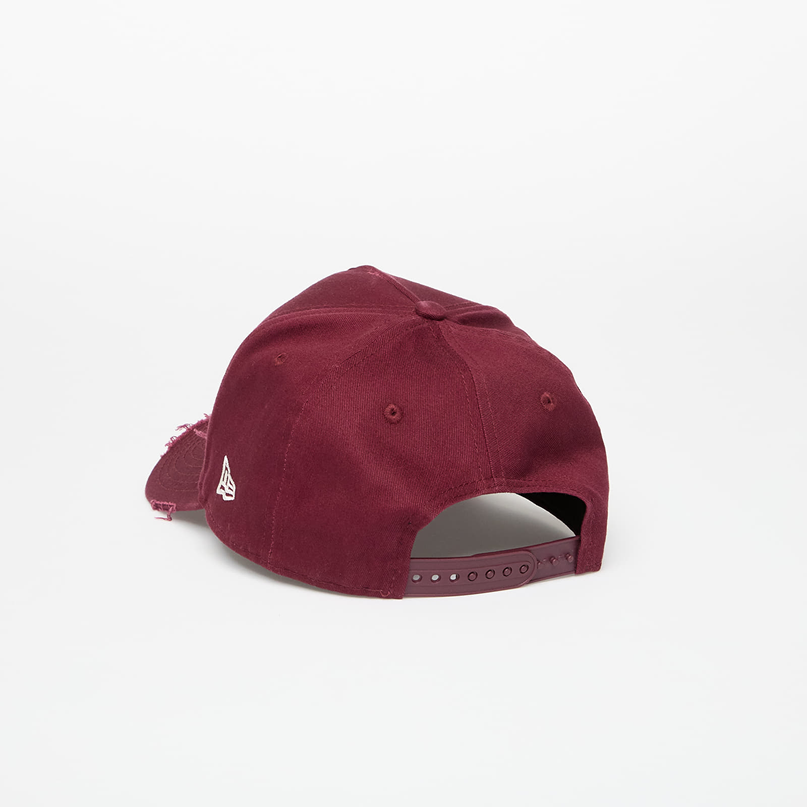 Gorras de hombre New Era Buffalo NY 9FORTY Aframe Patch Distressed Burgundy