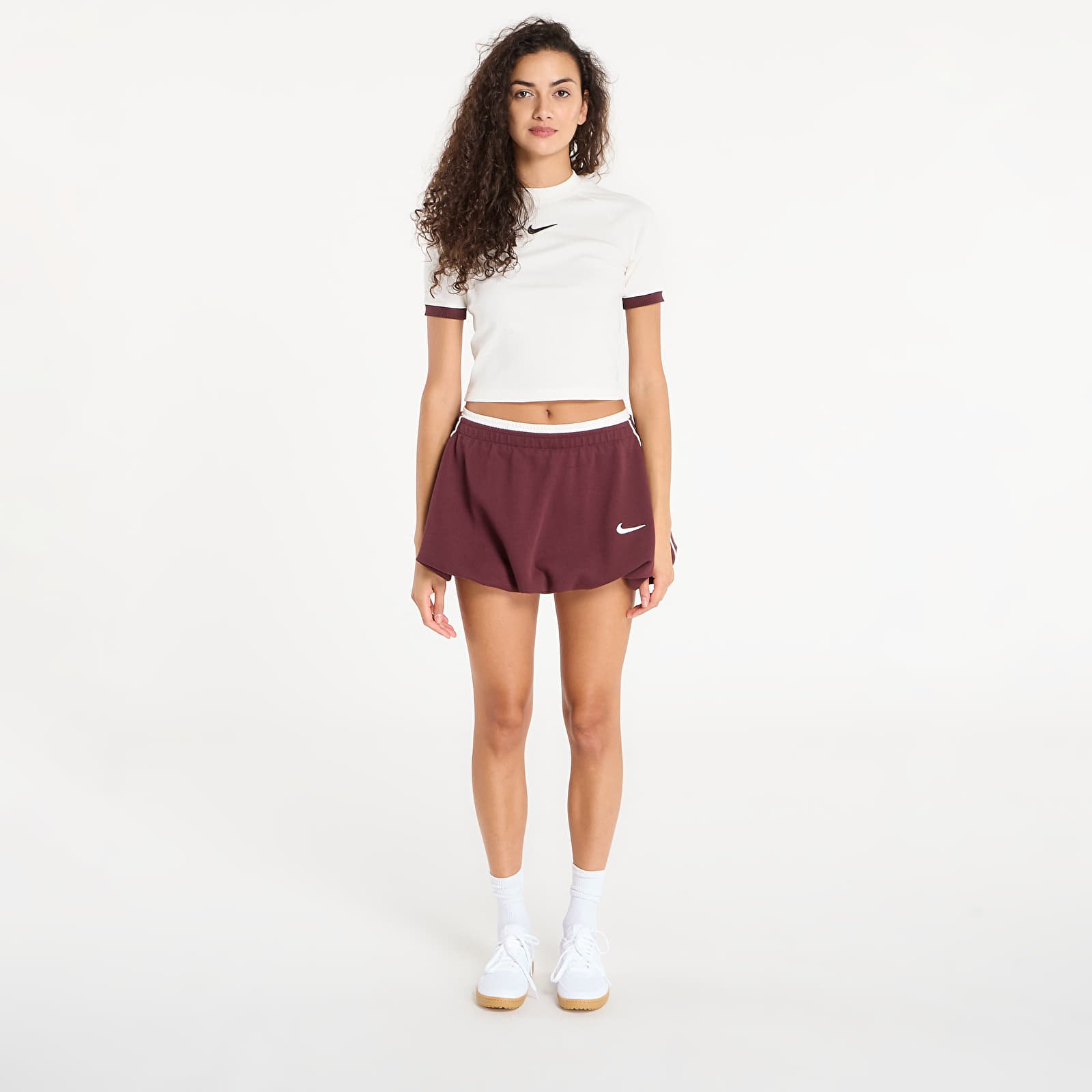 Röcke Nike W Bubble Skirt Burgundy Crush/ Sail