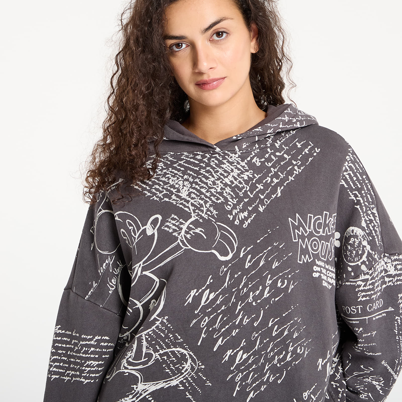 Sudaderas Desigual Letters Mickey Hoodie Black