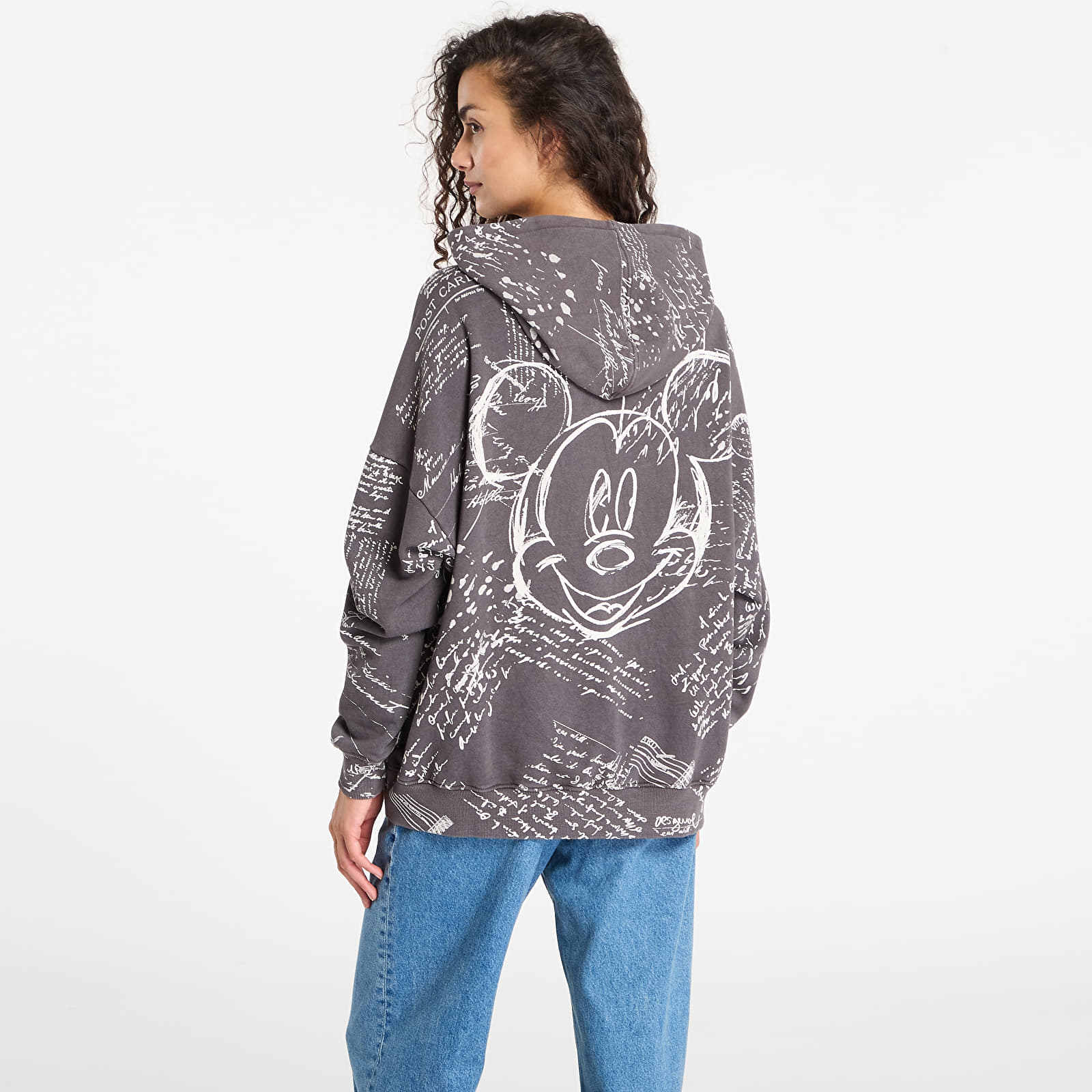 Sudaderas Desigual Letters Mickey Hoodie Black