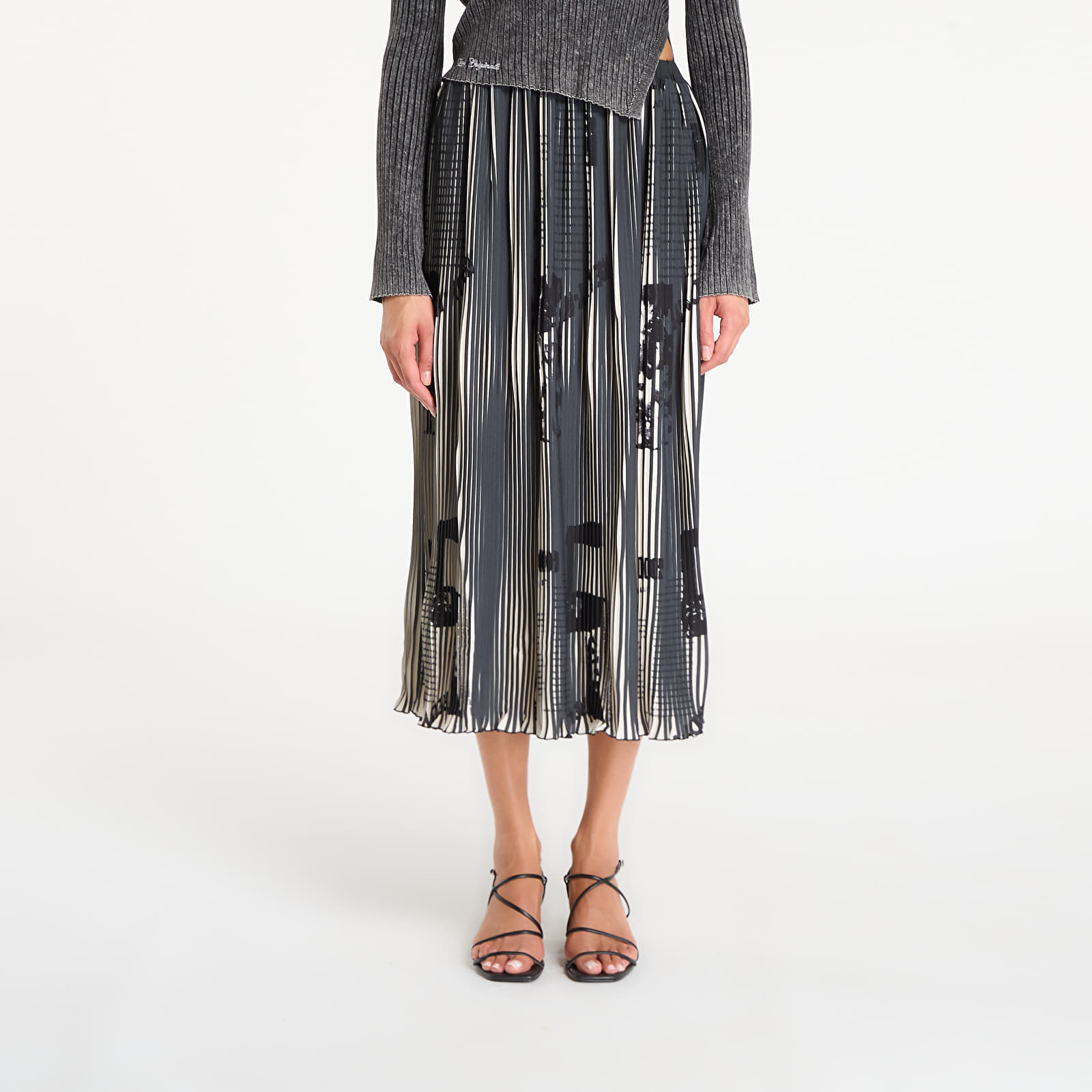 Skirt Desigual Newspapers Skirt Black XS