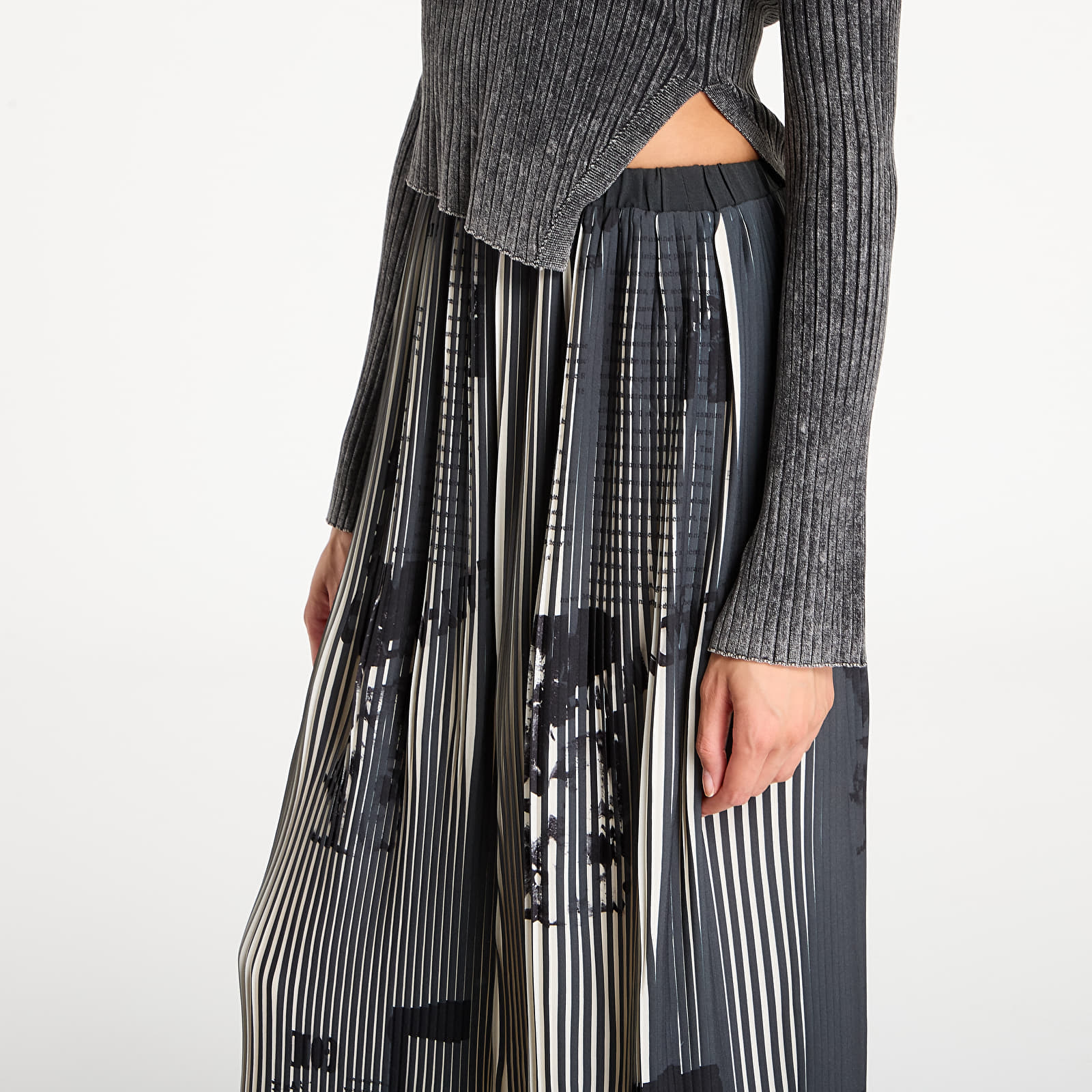 Faldas Desigual Newspapers Skirt Black