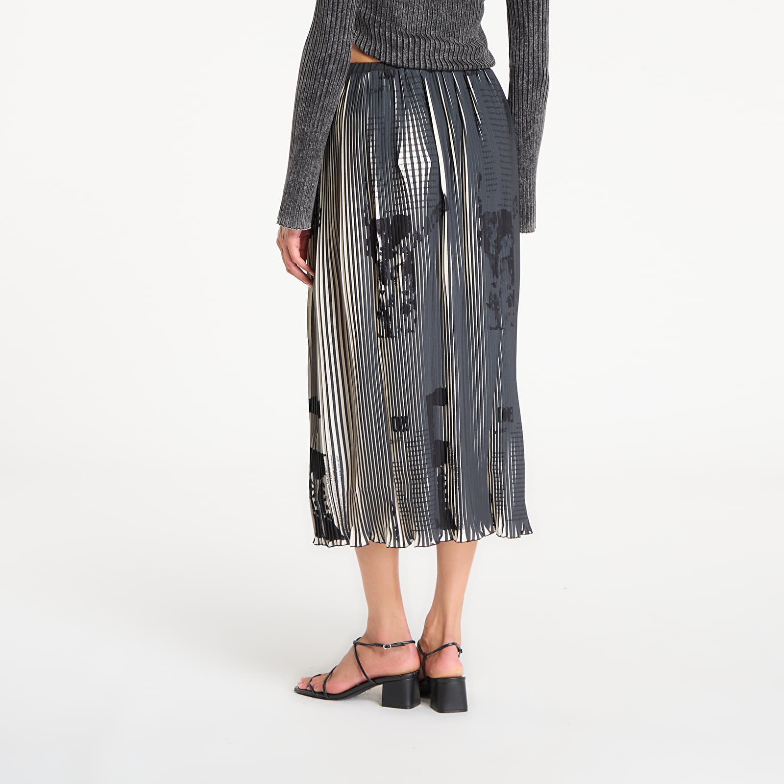 Faldas Desigual Newspapers Skirt Black