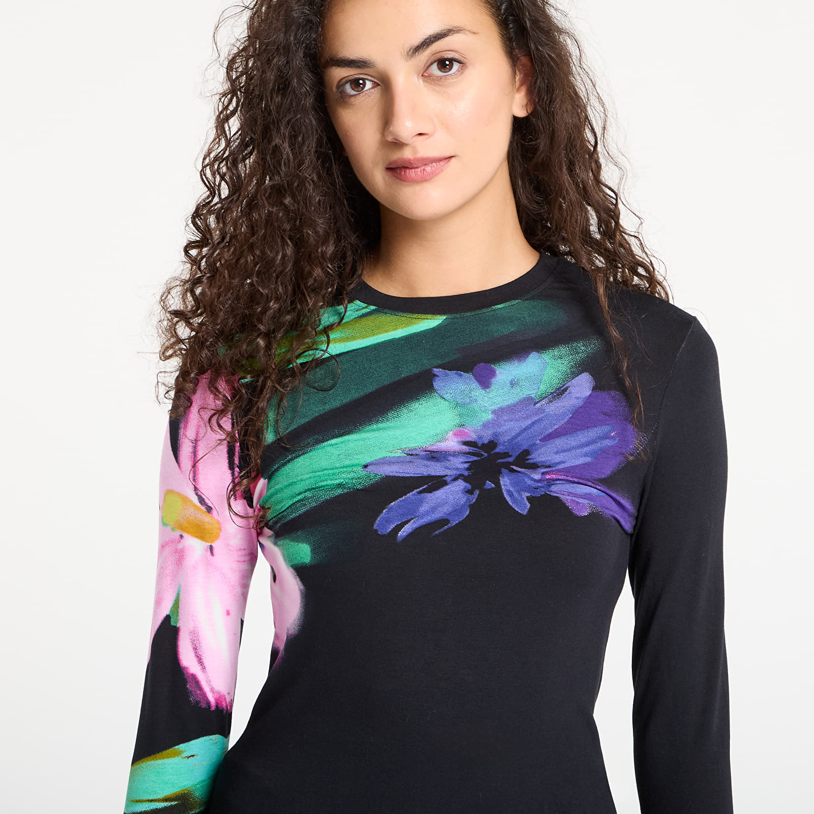Футболки Desigual Lena Ls T-Shirt Black