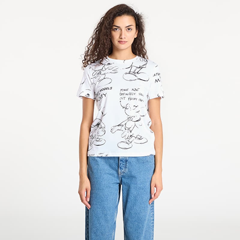T-krekls Desigual Mickey Sketch T-Shirt White