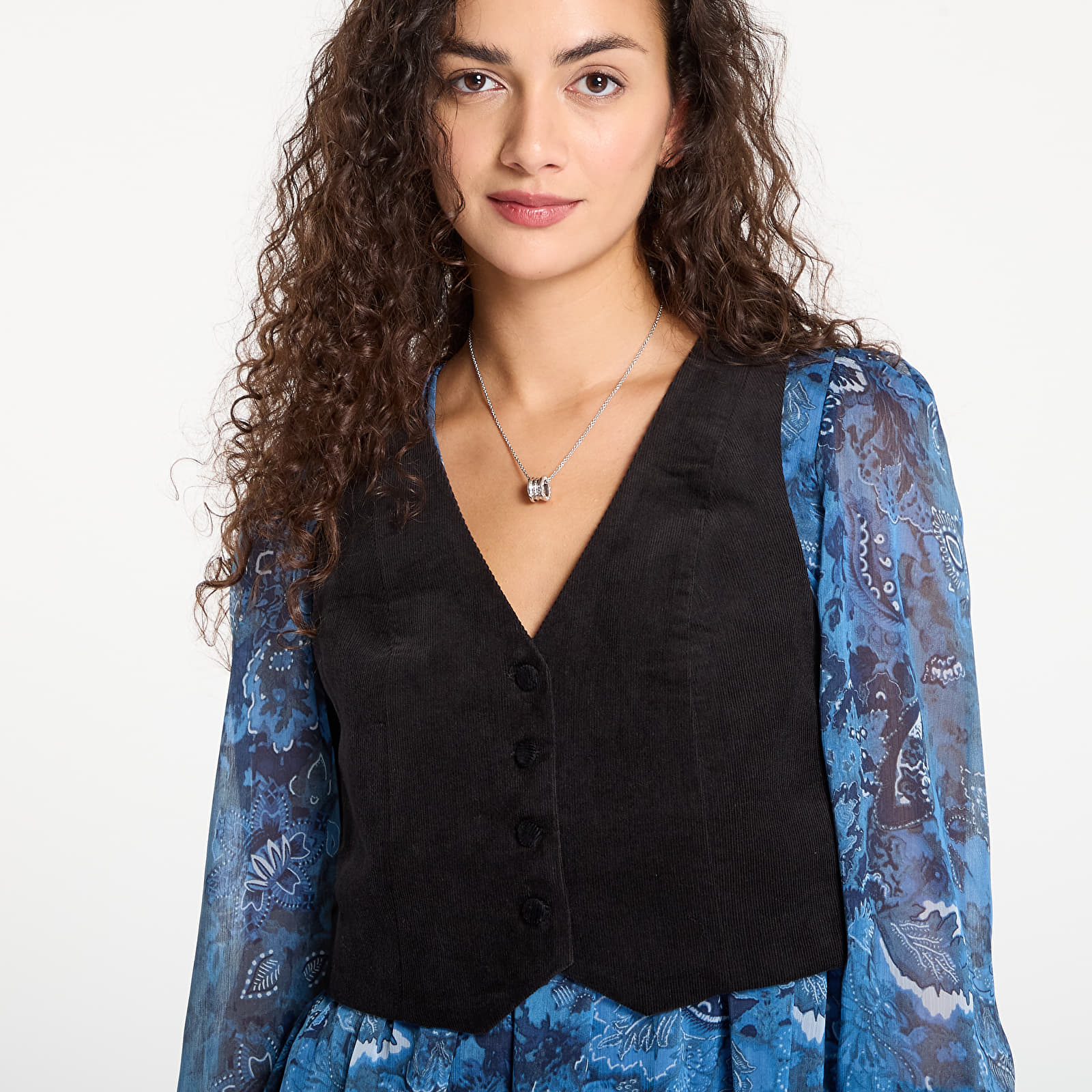 Vestido Desigual Chaleco Dress Azul Oscuro
