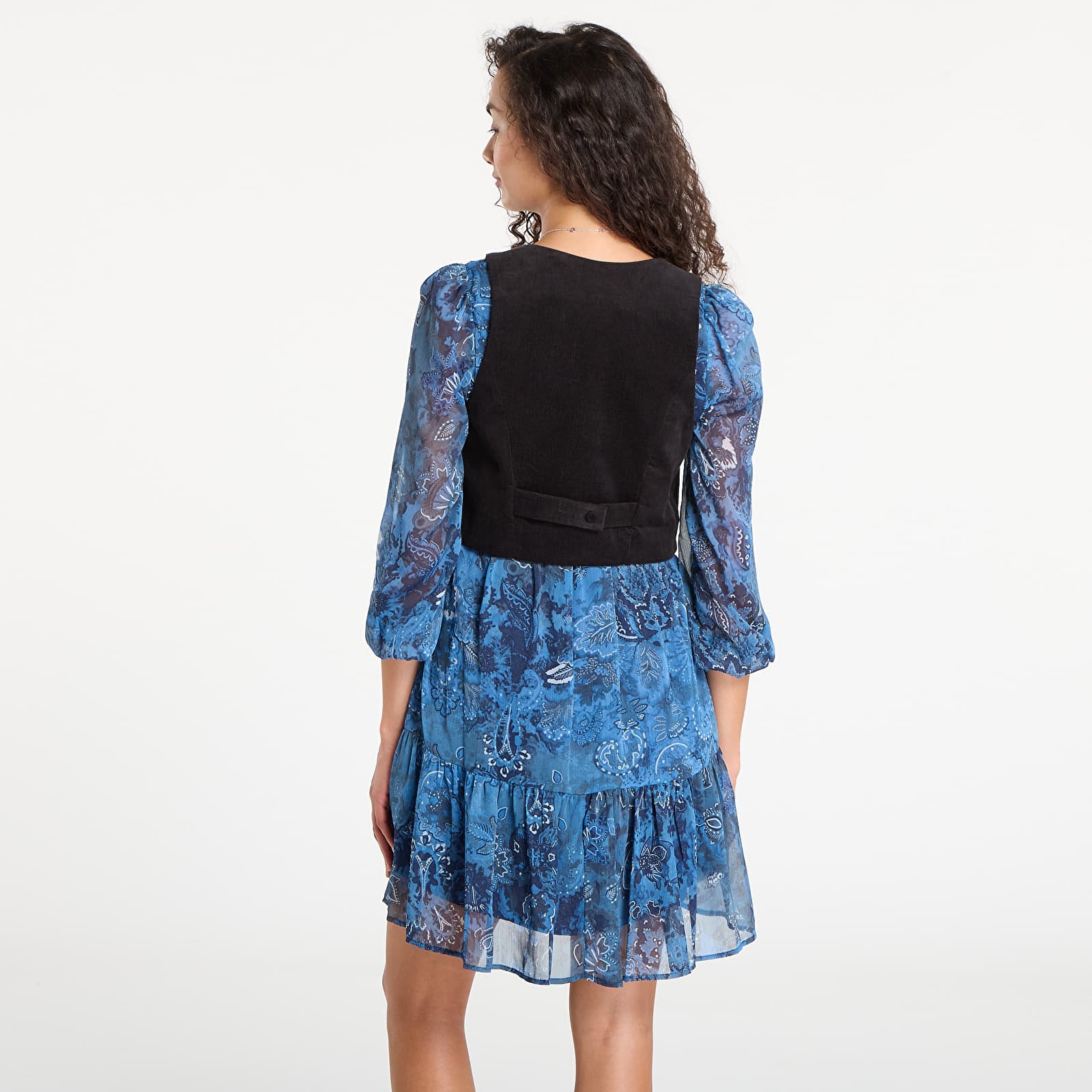 Vestido Desigual Chaleco Dress Azul Oscuro