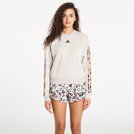 Sweatshirt adidas W Animal Print French Terry 3 Stripes Sweatshirt Wonder Aluminium/ Multicolor