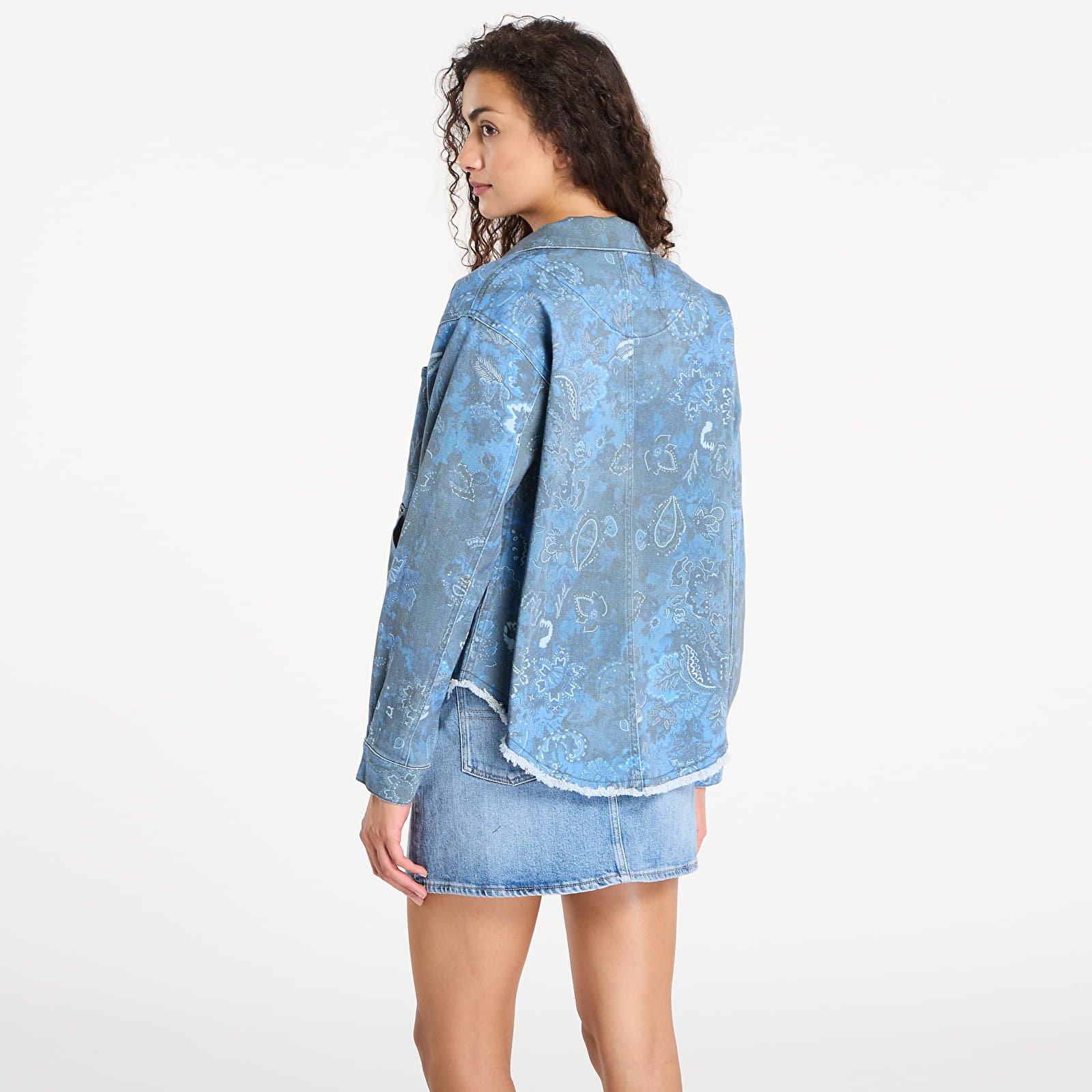 Якета Desigual Frayed Paisley Jacket Stick Blue
