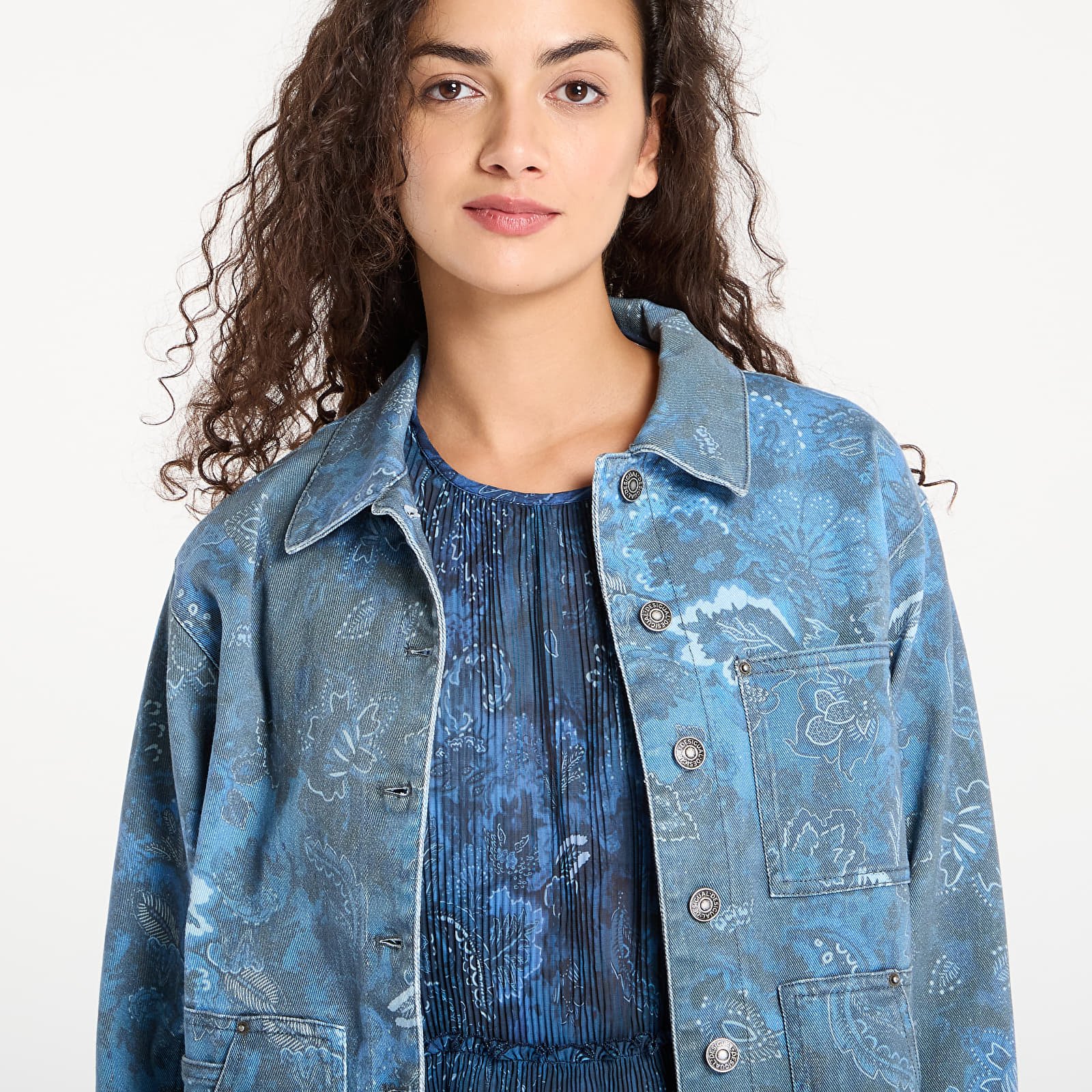 Якета Desigual Frayed Paisley Jacket Stick Blue