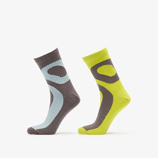 On Liquid Logo Sock High 2-Pack Lime/ Eclipse