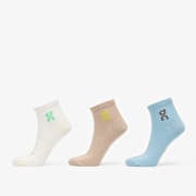 On Logo Sock Mid 3-Pack Desert/ Wash
