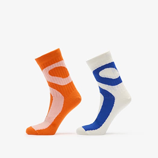 On Liquid Logo Sock High 2-Pack Ivory/ Flame