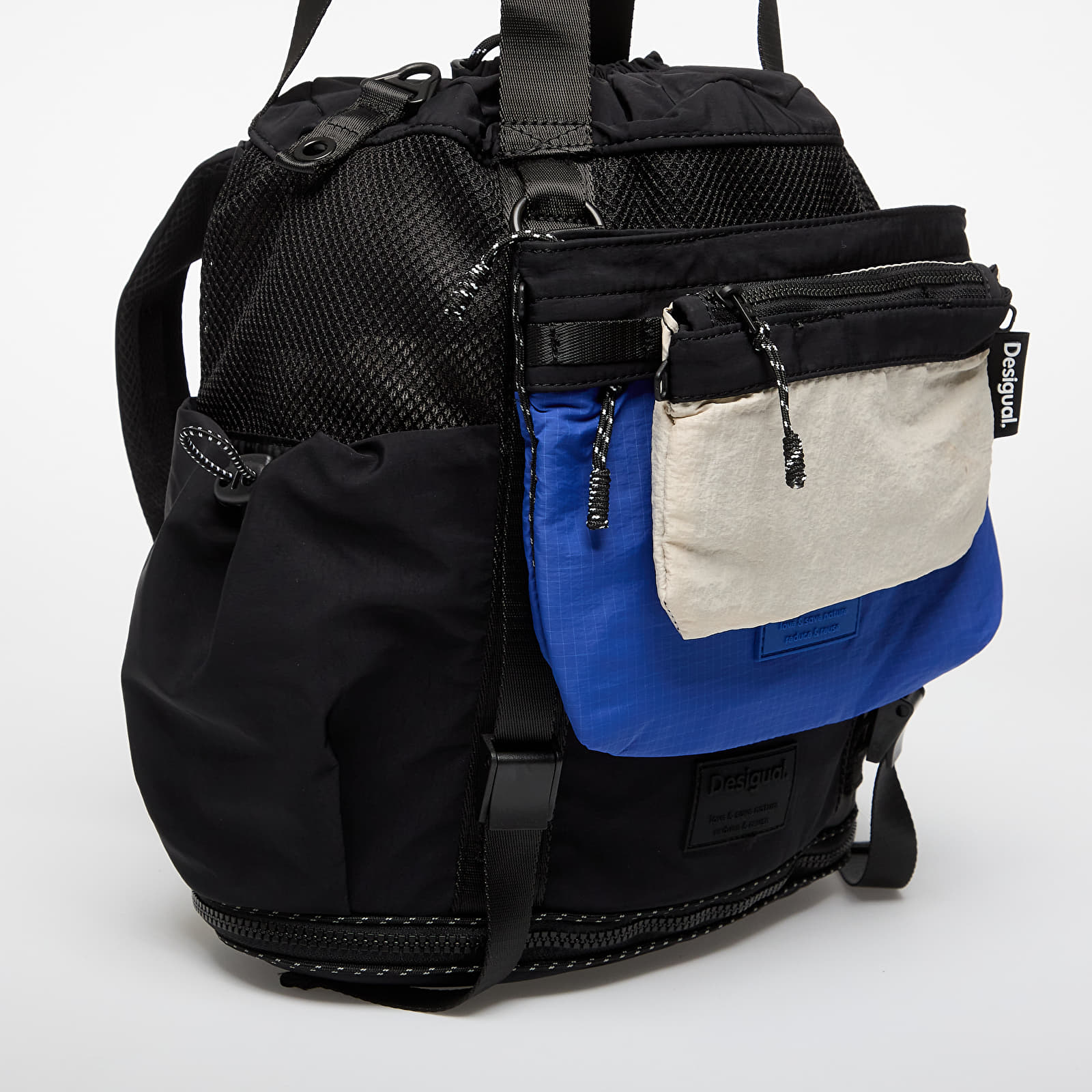 Rygsække Desigual Large Modular Nylon Backpack Black