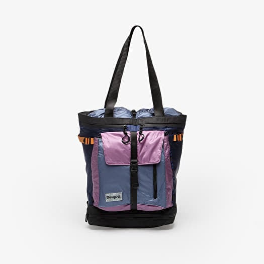 Rygsæk Desigual Large Nylon Tote Backpack Azul Noche