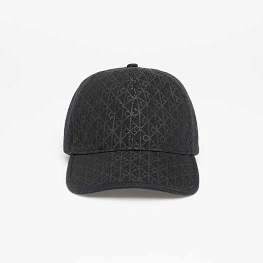 Pet Calvin Klein Emblem Print W Leather Cap Black