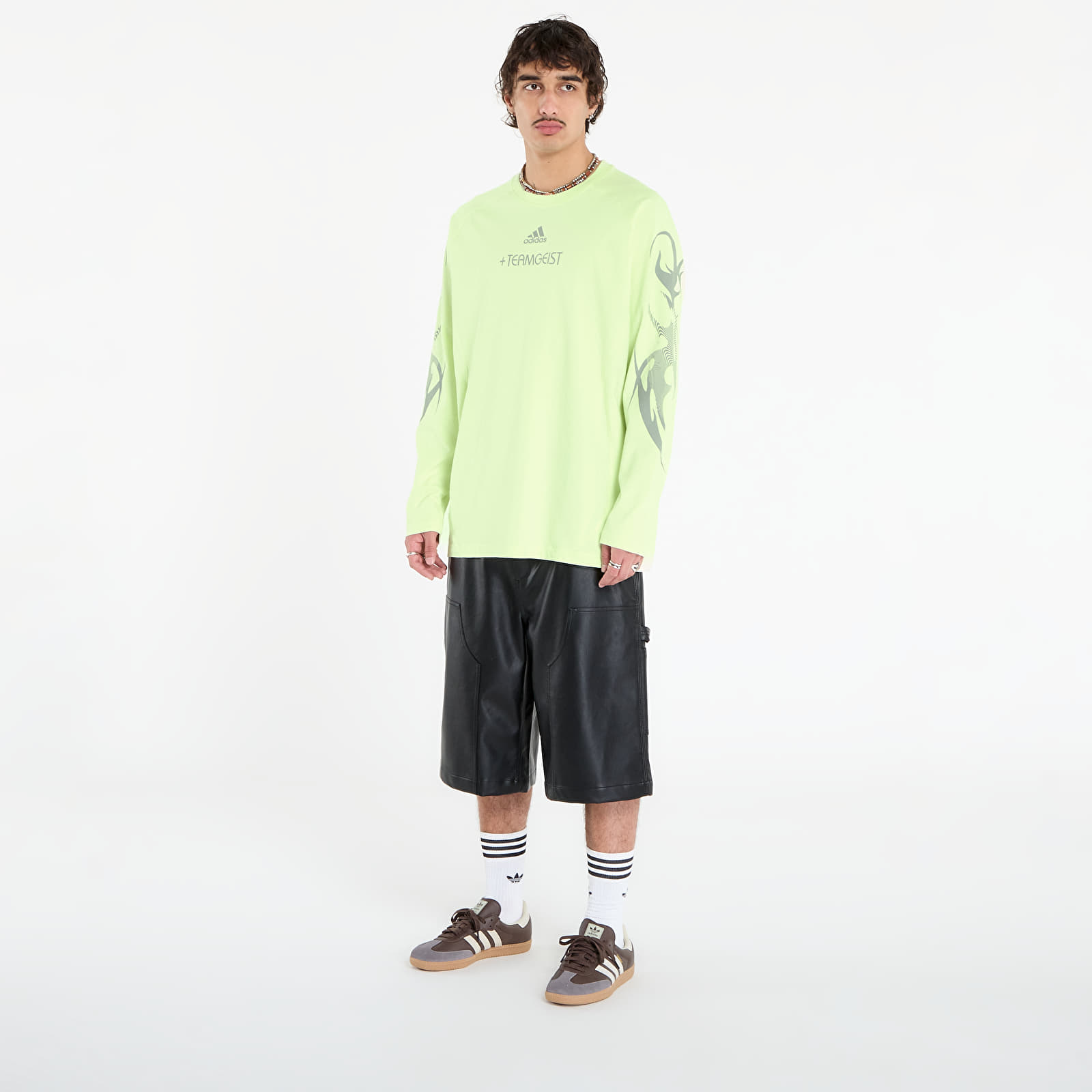 Men's T-shirts adidas Adilenium Season 4 Teamgeist Graphic Long Sleeve T-Shirt Almost Lime