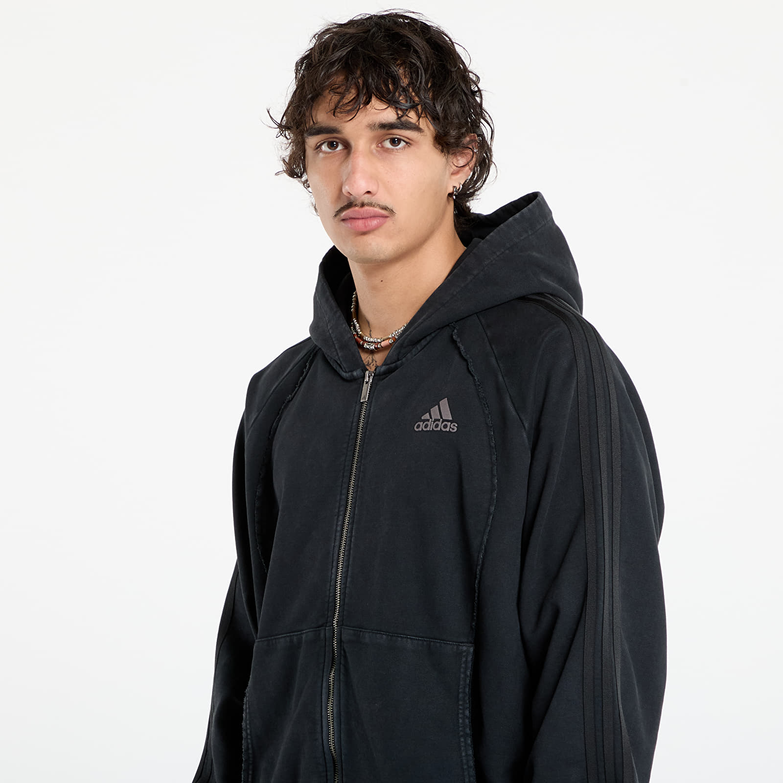 Sudaderas con capucha para hombre adidas Adilenium Season 4 Teamgeist Full-Zip Hoodie Black