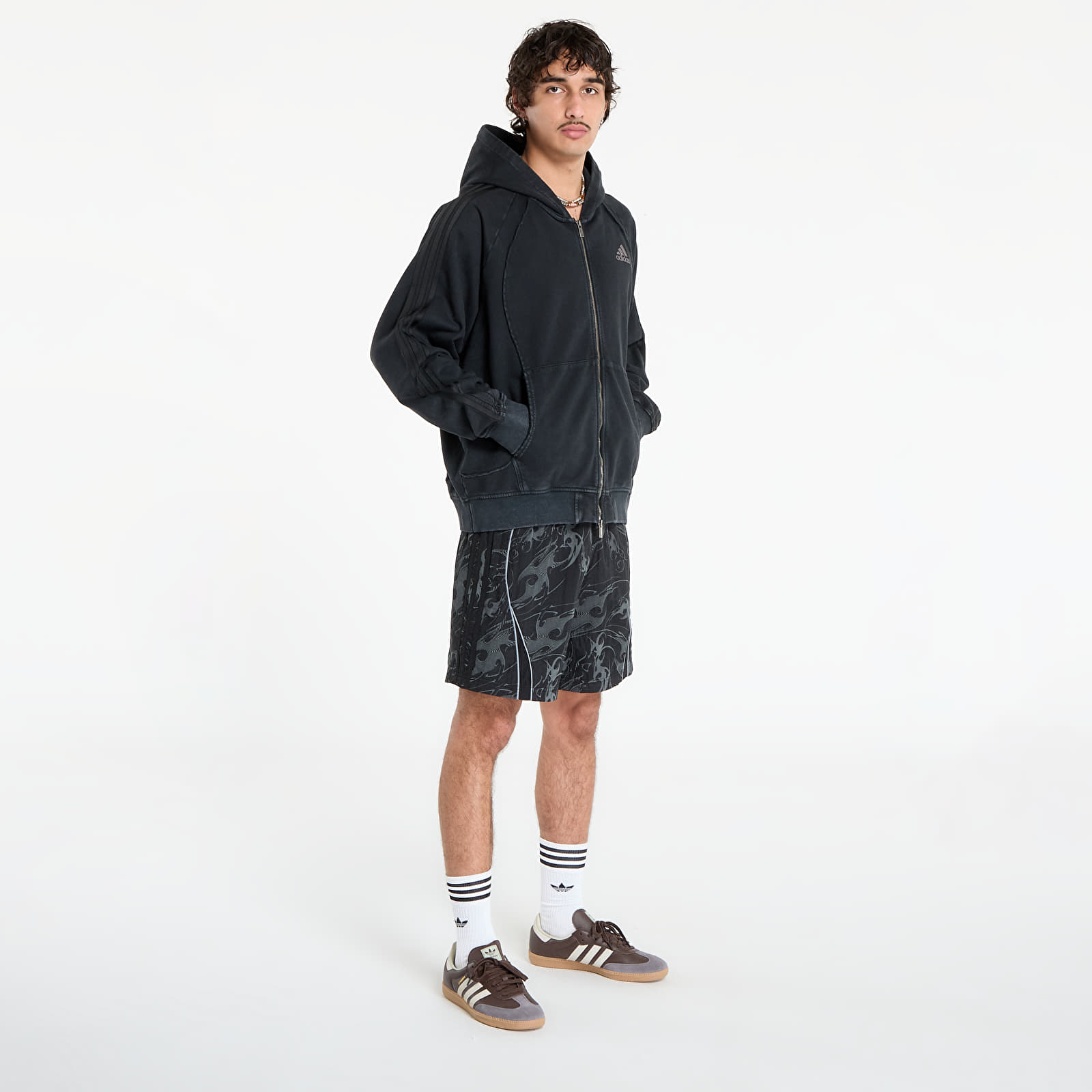 Sudaderas con capucha para hombre adidas Adilenium Season 4 Teamgeist Full-Zip Hoodie Black