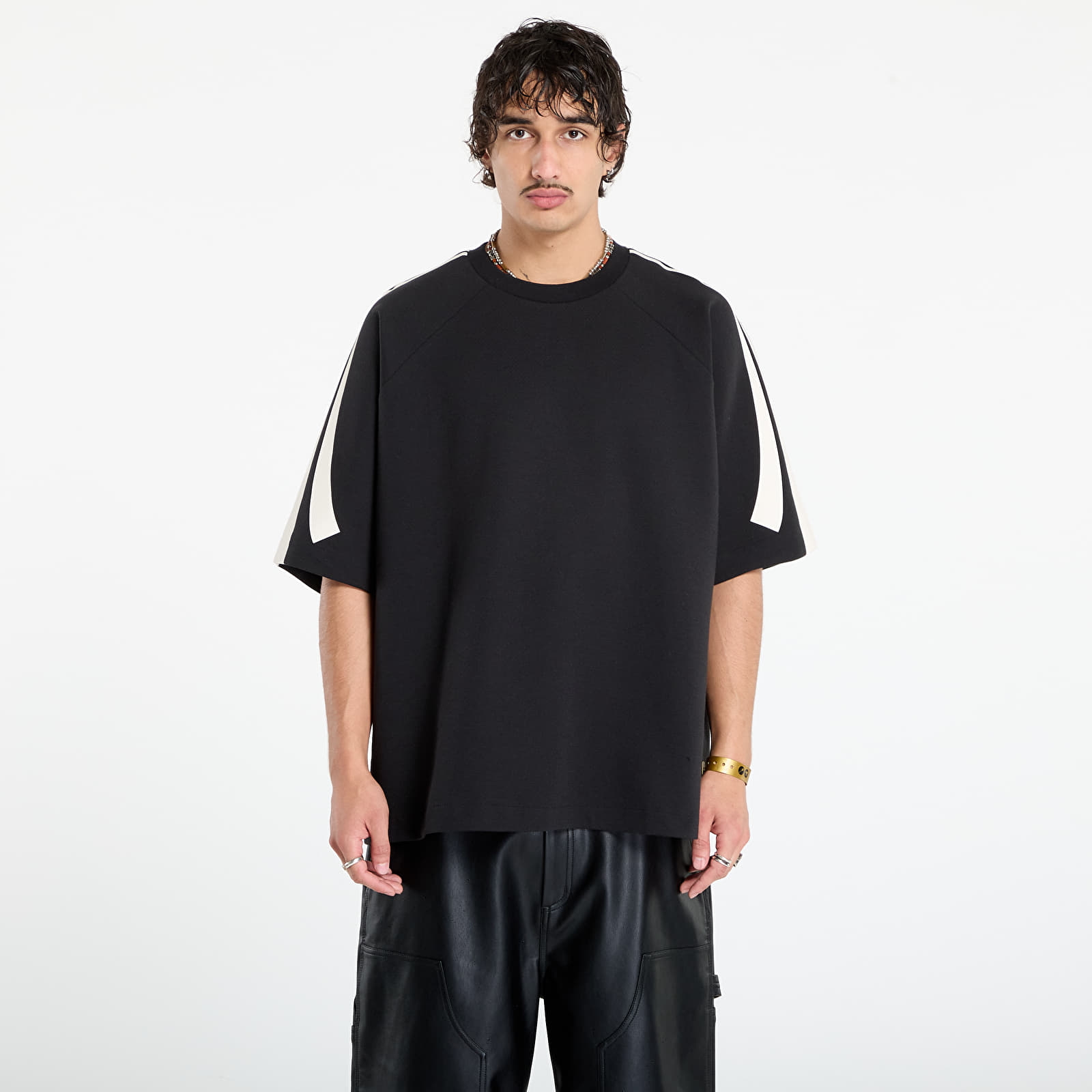 Ανδρικά φούτερ adidas Basketball Short Sleeve Sweatshirt Black