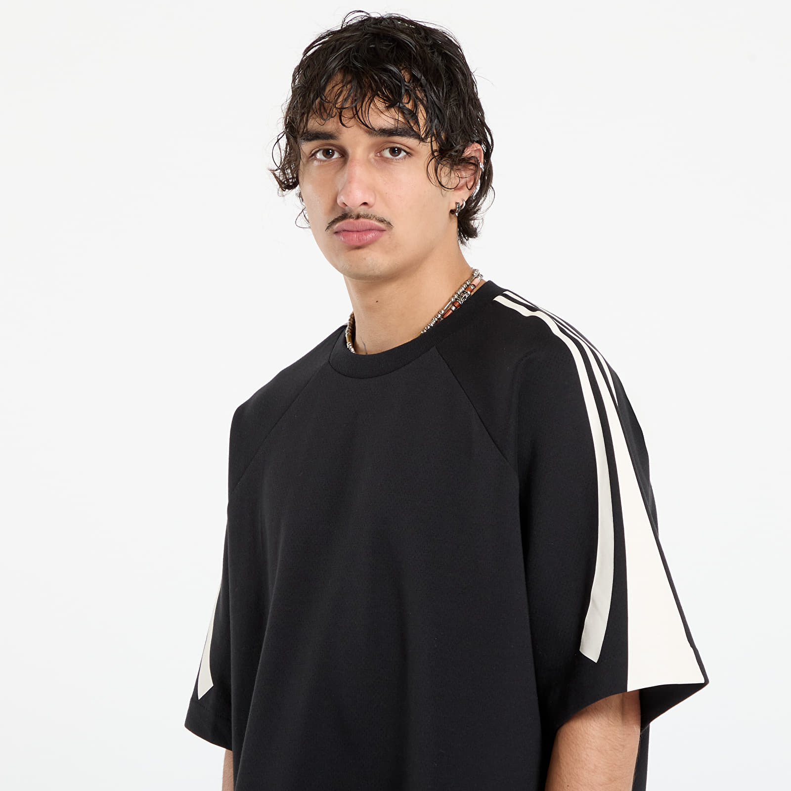 Ανδρικά φούτερ adidas Basketball Short Sleeve Sweatshirt Black