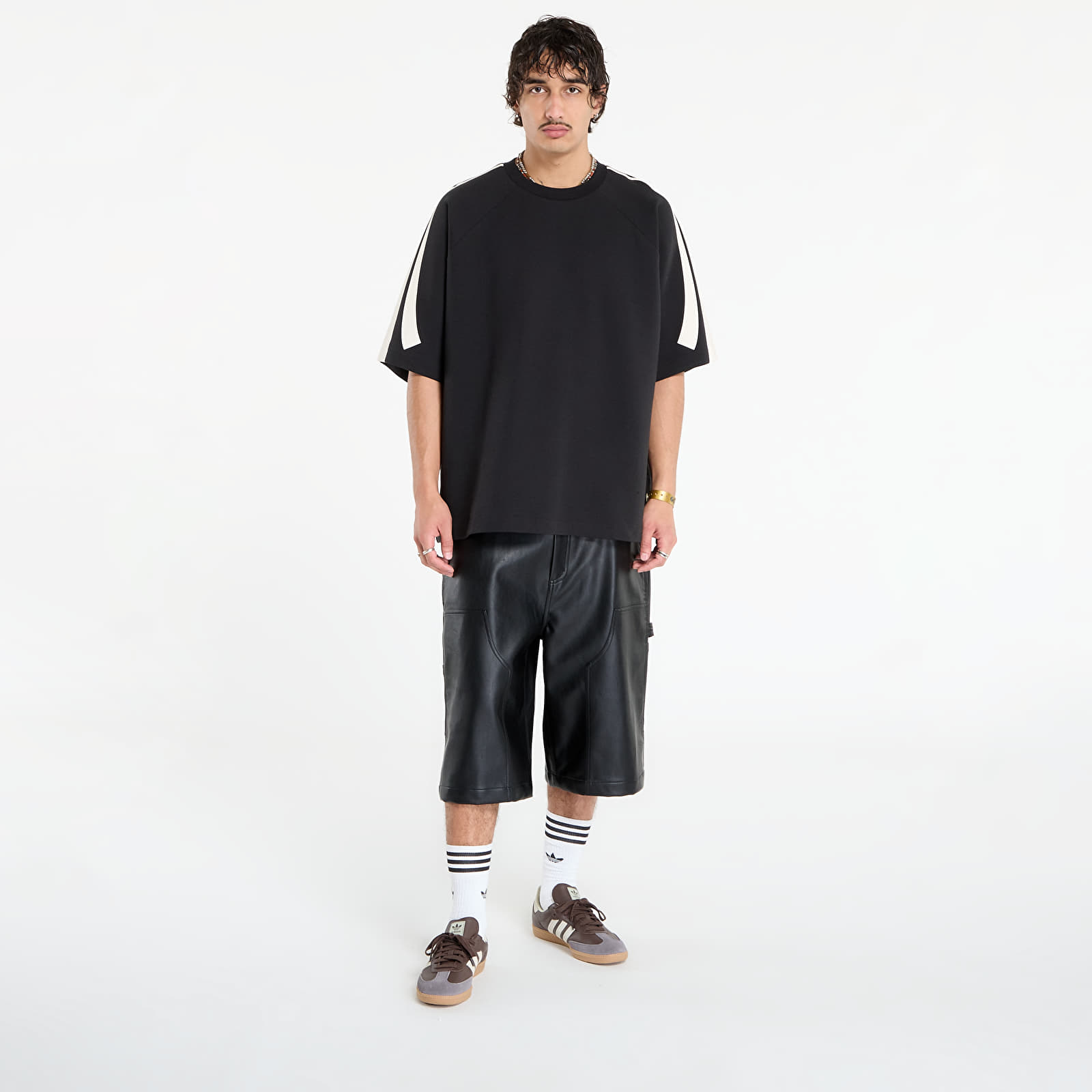 Ανδρικά φούτερ adidas Basketball Short Sleeve Sweatshirt Black