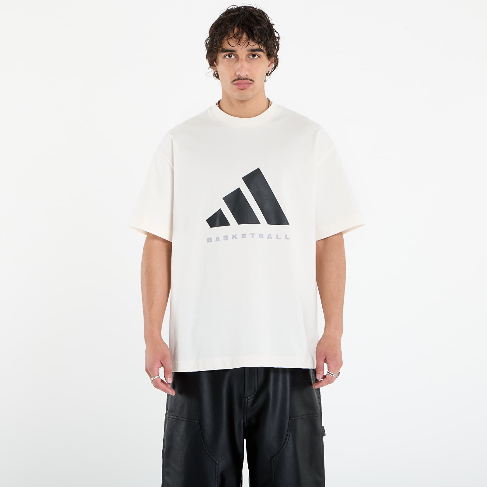 Tricou adidas Basketball T-Shirt Chalk White L