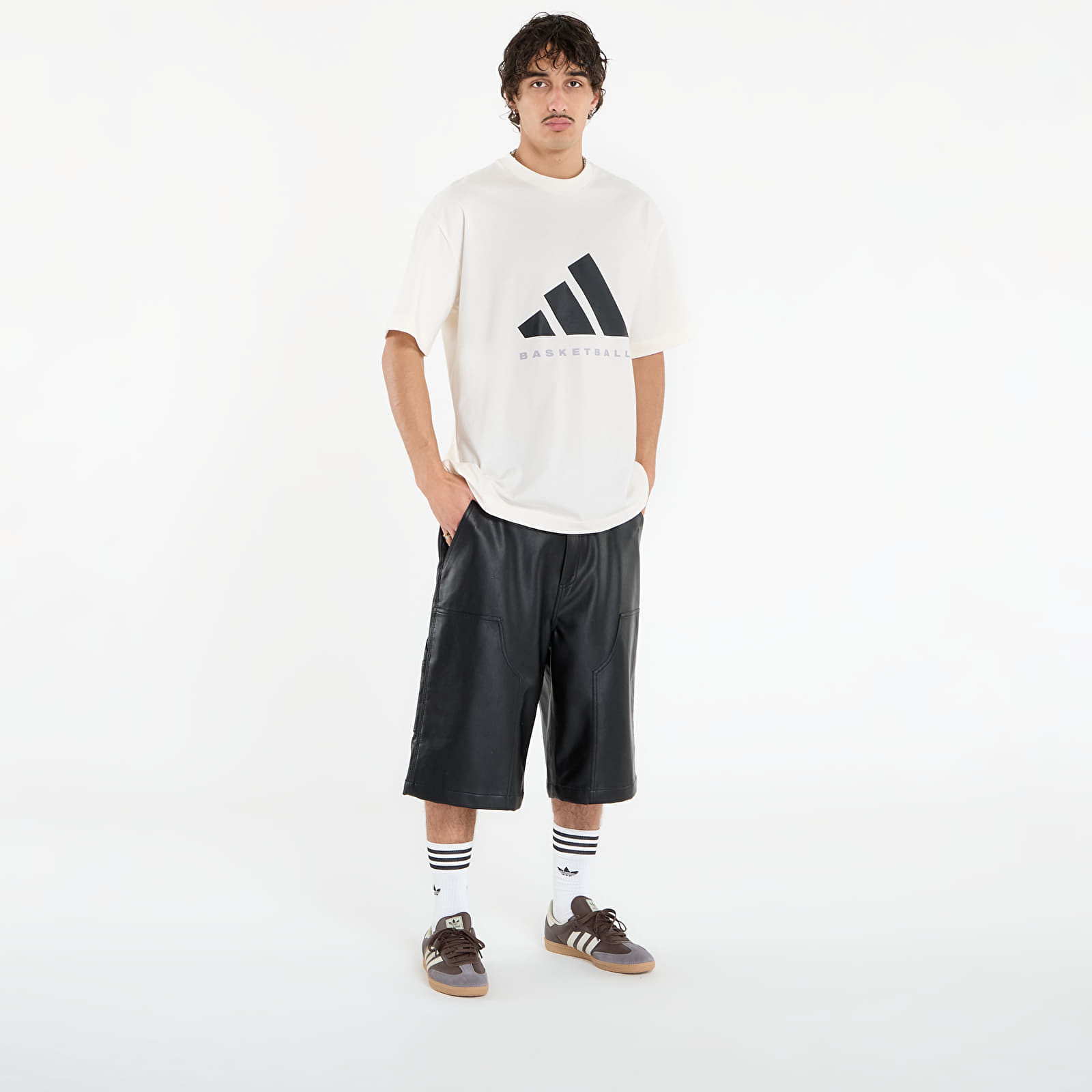 Men's T-shirts adidas Basketball T-Shirt Chalk White