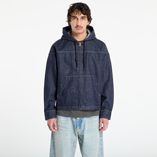Casaco Calvin Klein Jeans Denim Zip Front Hood Jacket Blue