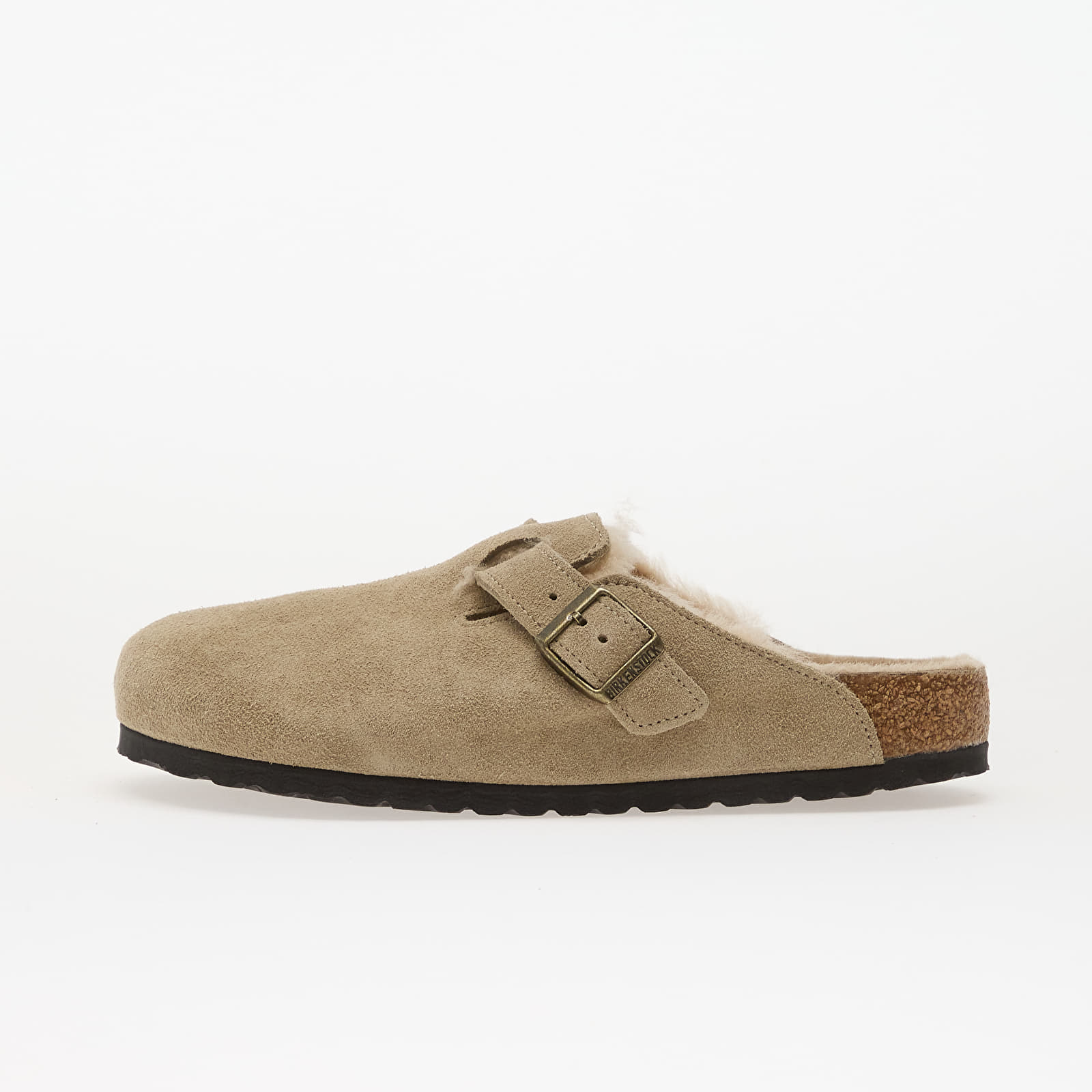 Men's sneakers and shoes Birkenstock Boston Shearling Suede Leather/ Fur Taupe