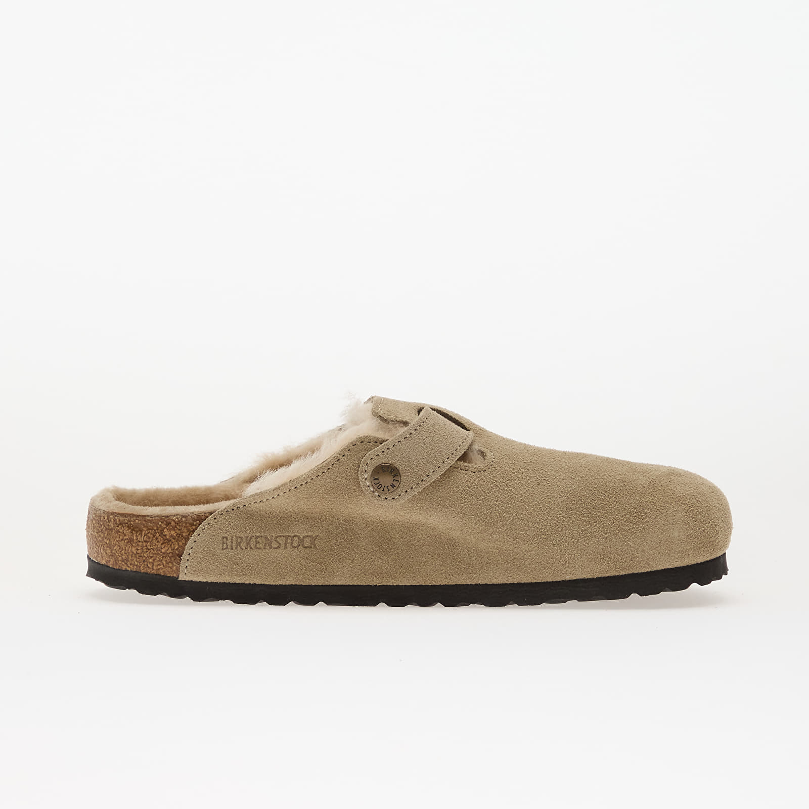 Men's sneakers and shoes Birkenstock Boston Shearling Suede Leather/ Fur Taupe