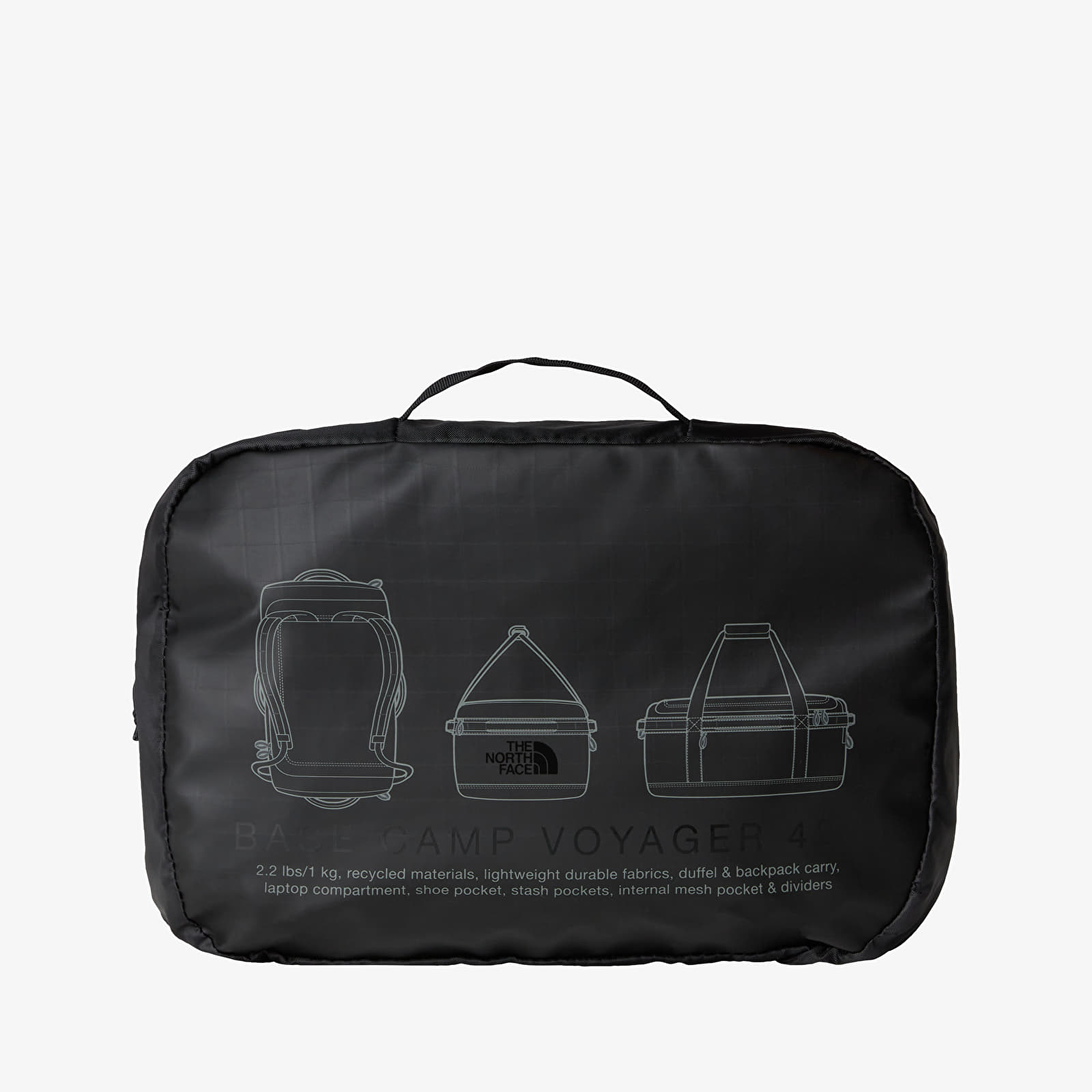 Duffle bag The North Face Base Camp Voyager Duffel 42L TNF Black/ Asphalt Grey