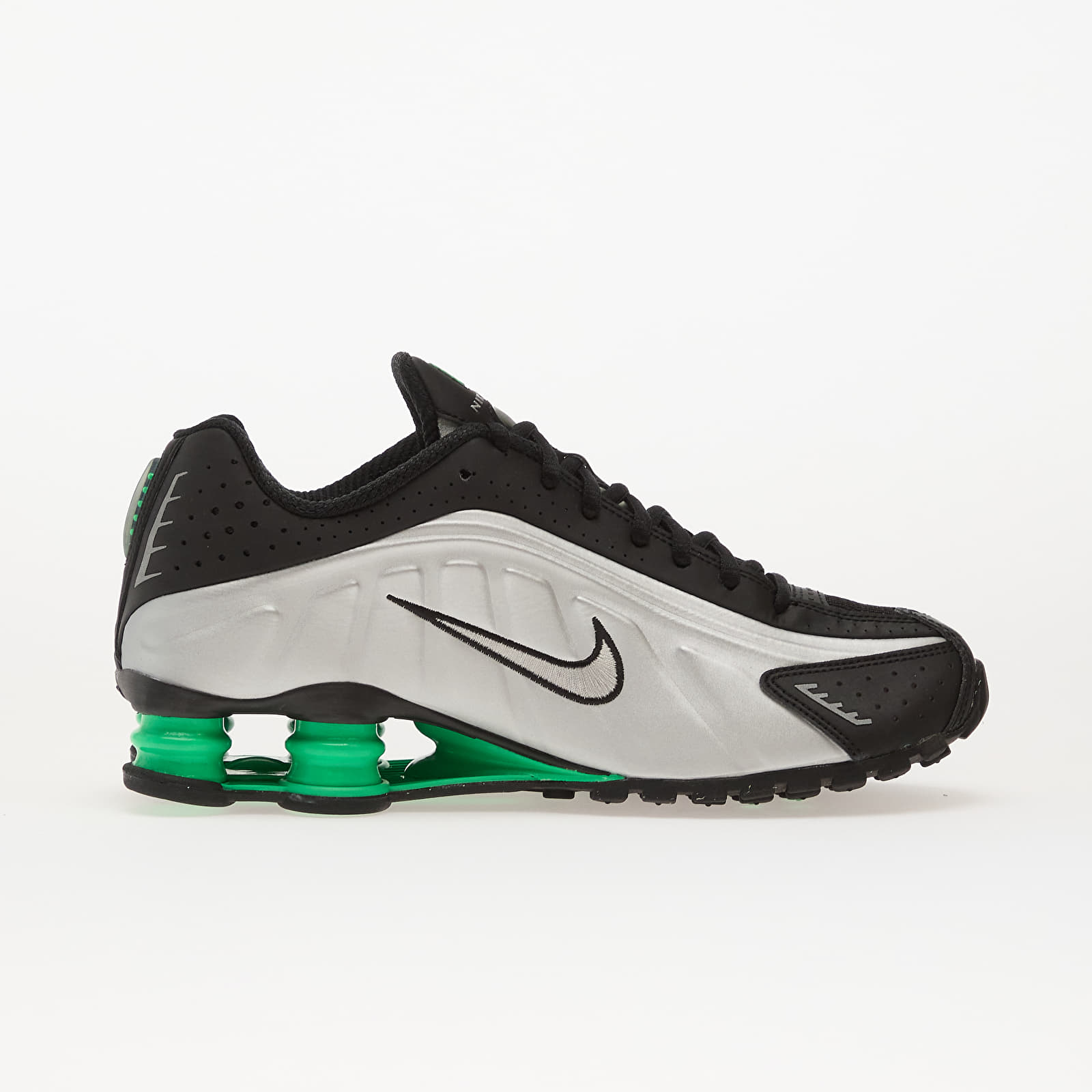 Чоловіче взуття Nike Shox R4 Mtlc Silver/ Mtlc Silver-Black-Green Shock