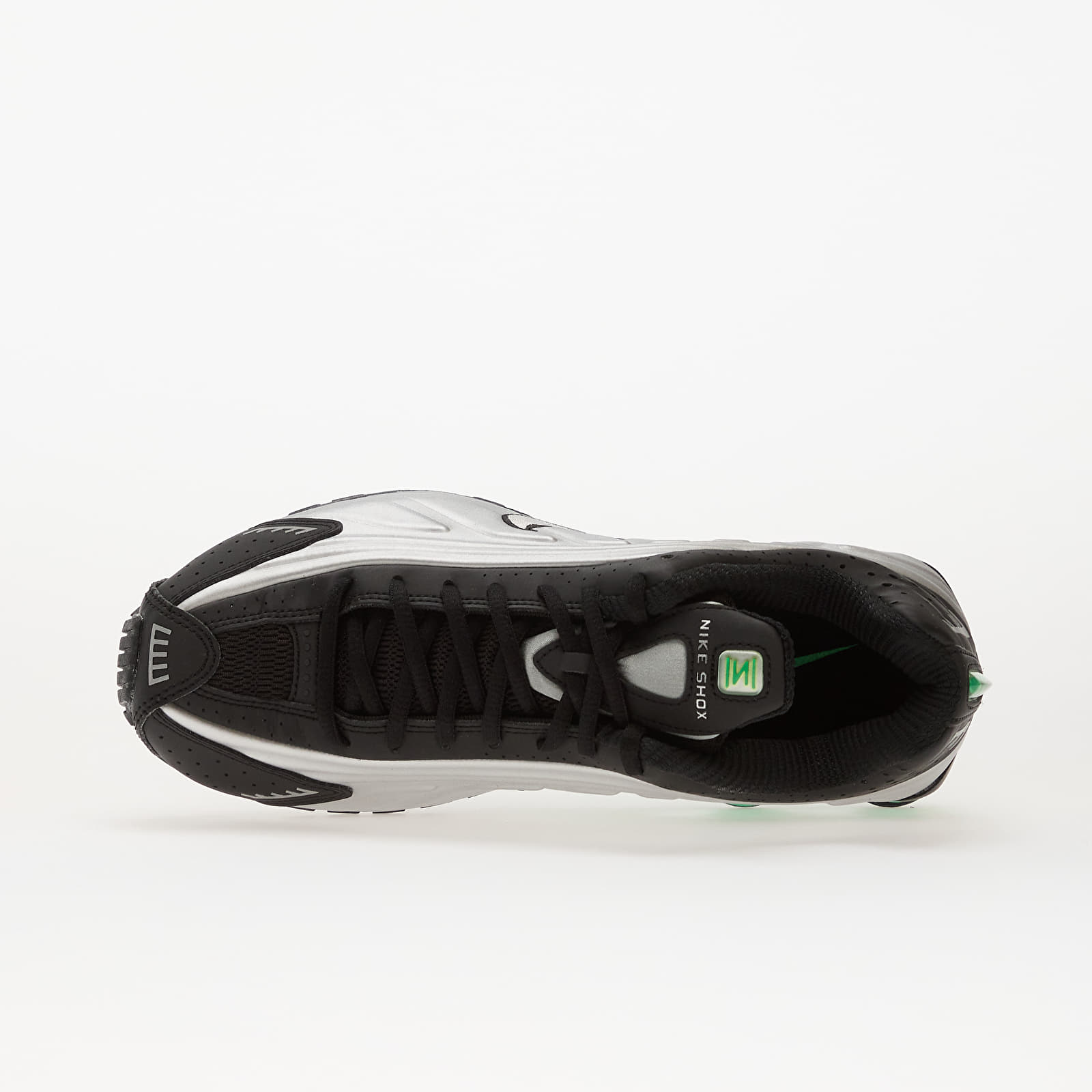 Чоловіче взуття Nike Shox R4 Mtlc Silver/ Mtlc Silver-Black-Green Shock
