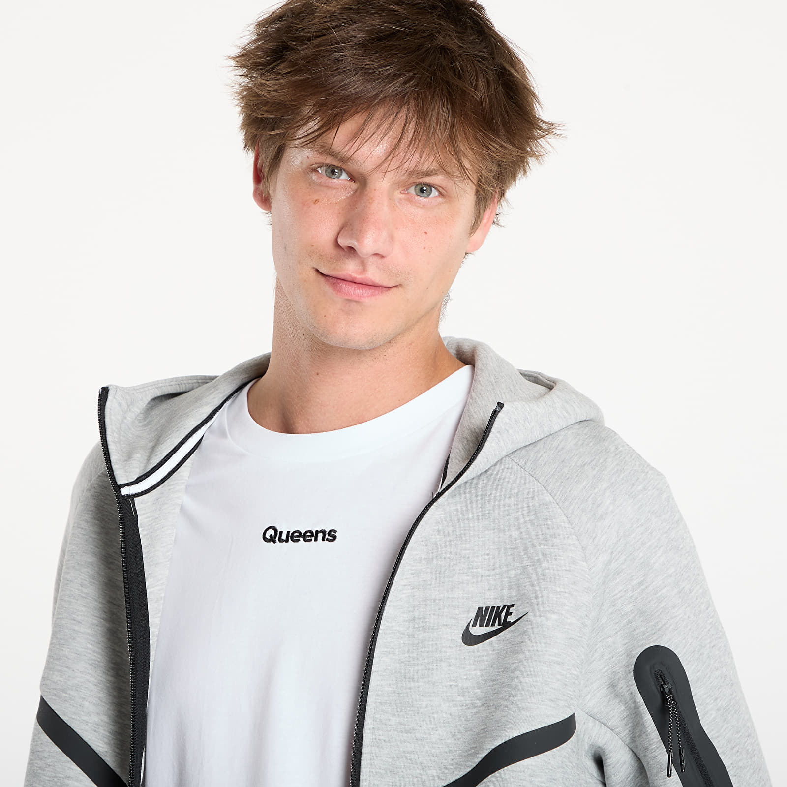Ανδρικά φούτερ Nike Tech Men's Fleece Windrunner Full-Zip Jacket Dk Grey Heather/ Black
