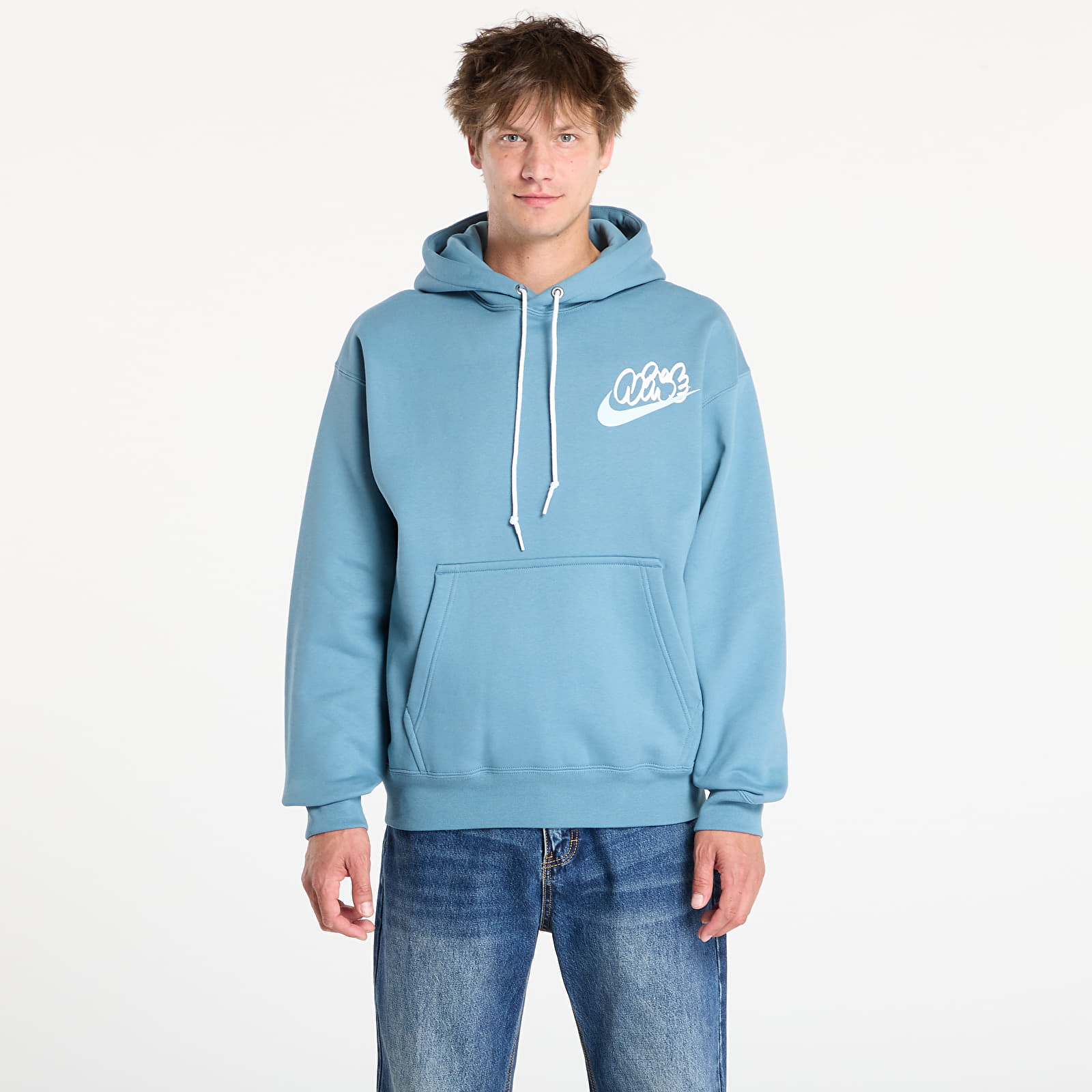 Мъжки суичъри Nike Solo Swoosh Men's Fleece Hoodie Smokey Blue