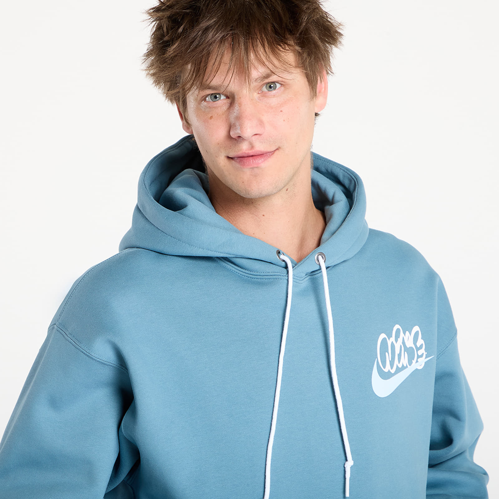 Мъжки суичъри Nike Solo Swoosh Men's Fleece Hoodie Smokey Blue